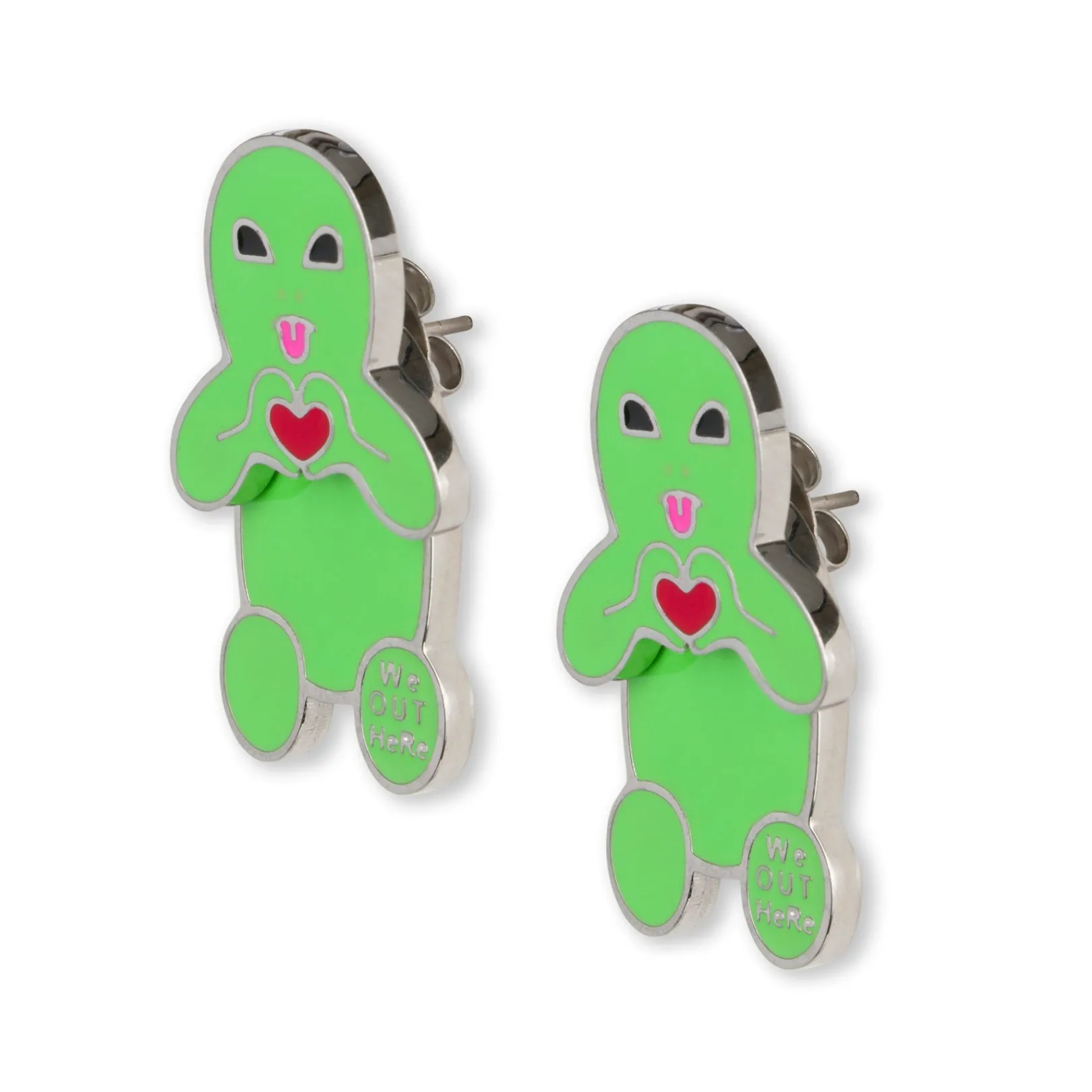 Alien Loves Earring Set (Green)<Ripndip Cheap