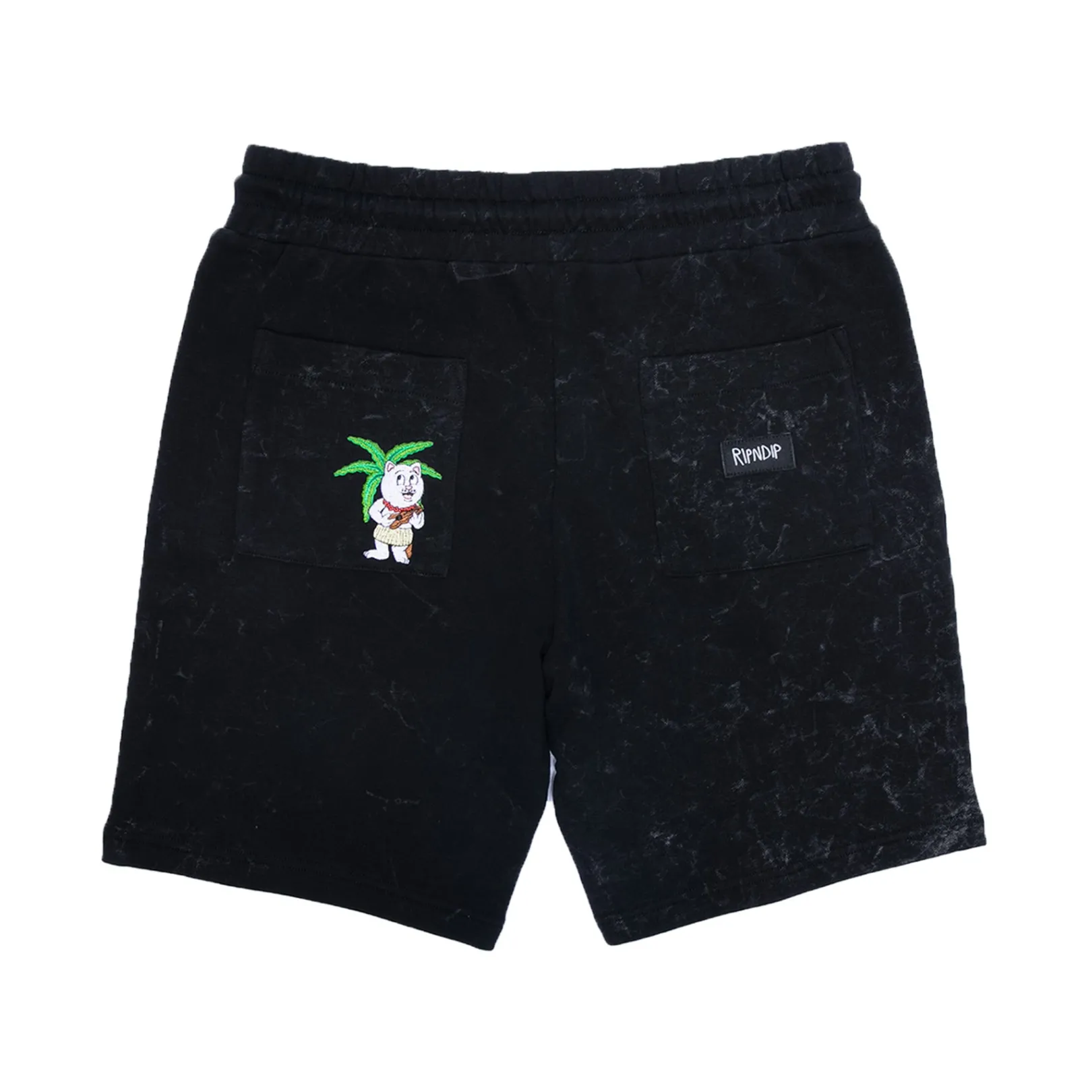 Aloha Nermal Sweatshorts (Black Mineral Wash)<Ripndip Clearance