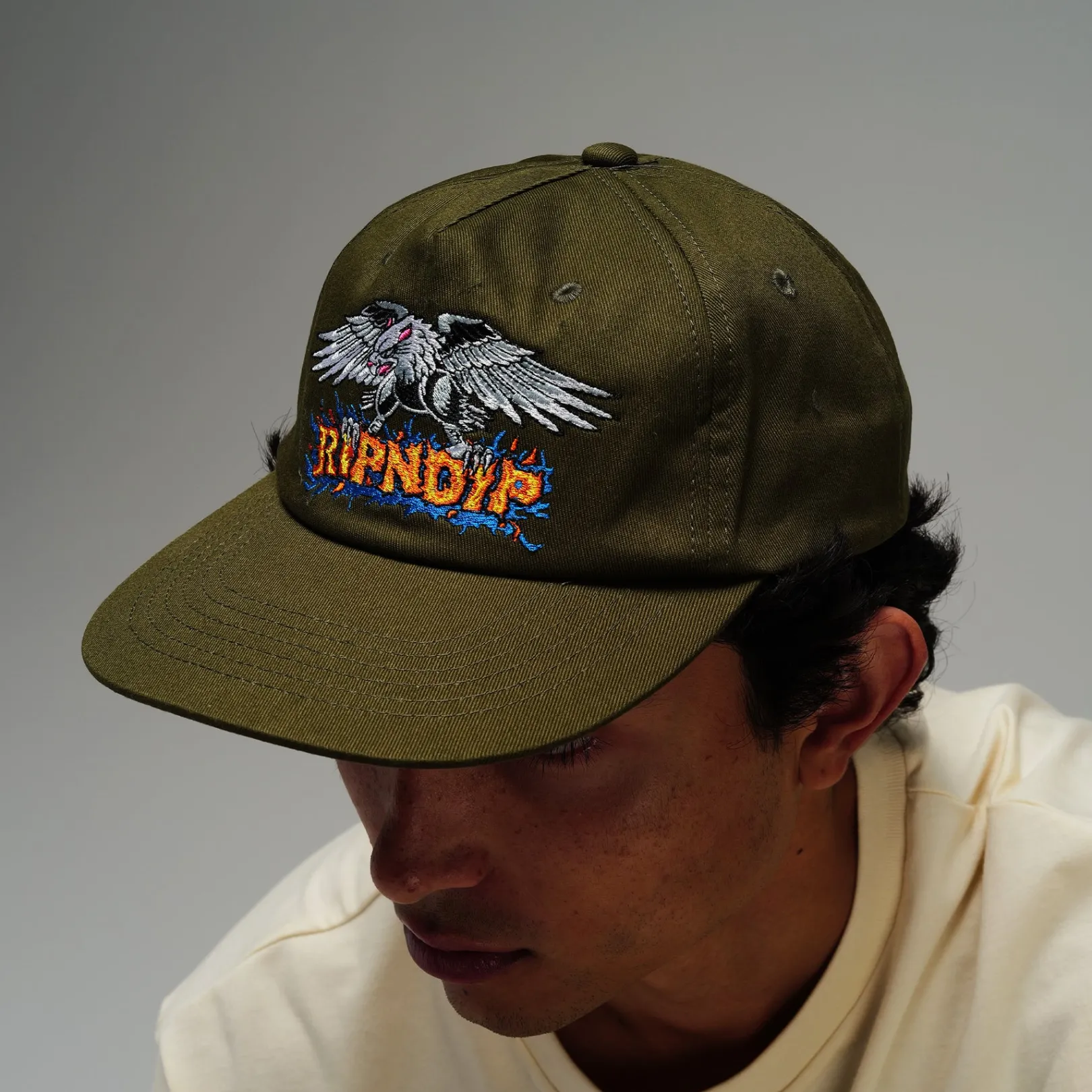 Birdy Snapback (Dark Olive)<Ripndip Best