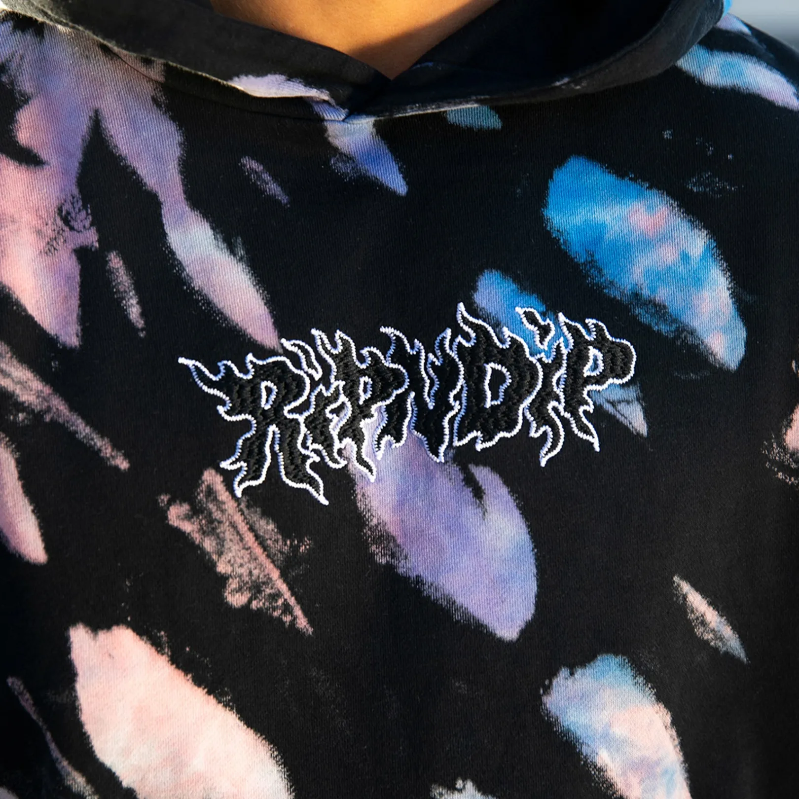 Blaze Hoodie (Black/Peach/Purple Tie Dye)<Ripndip Clearance