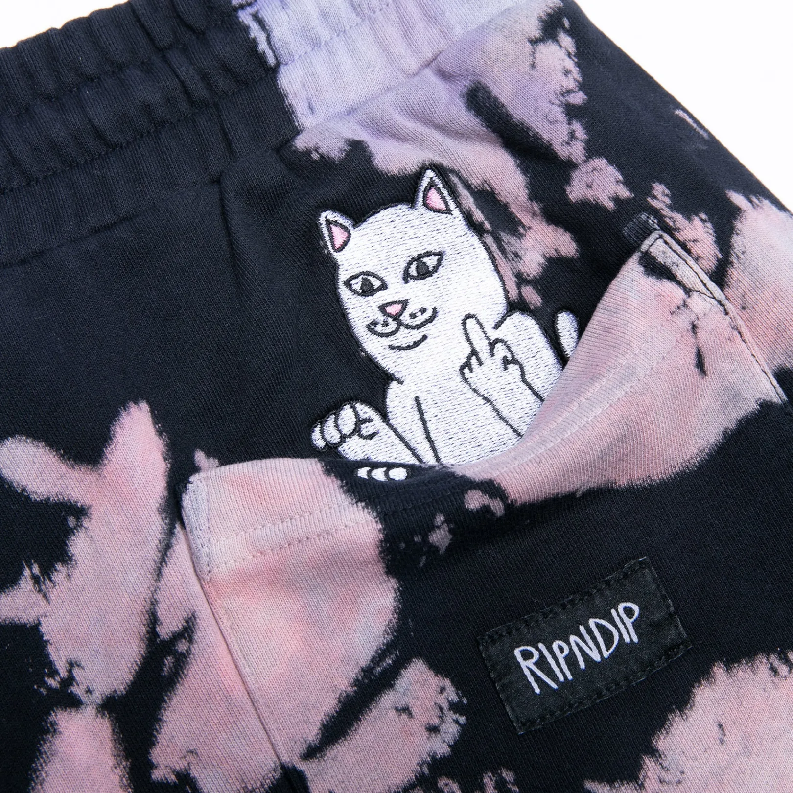 Blaze Sweatshorts (Black/Peach/Purple Tie Dye)<Ripndip Hot