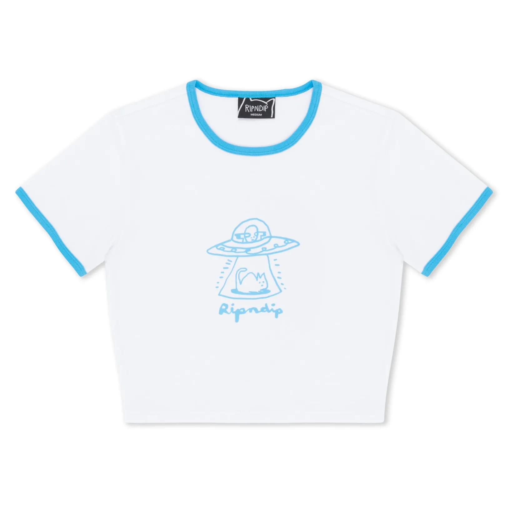 Blonded Cropped Ringer Tee (White)<Ripndip Cheap