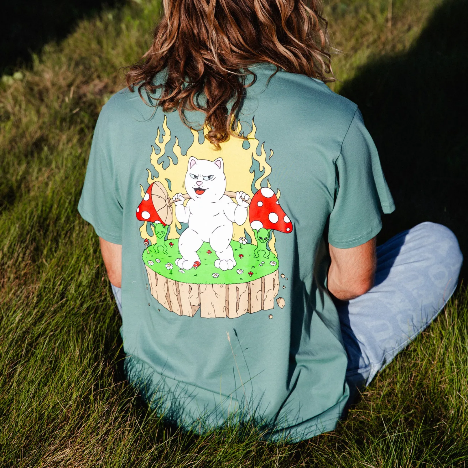 Bulking Tee (Olive)<Ripndip Store