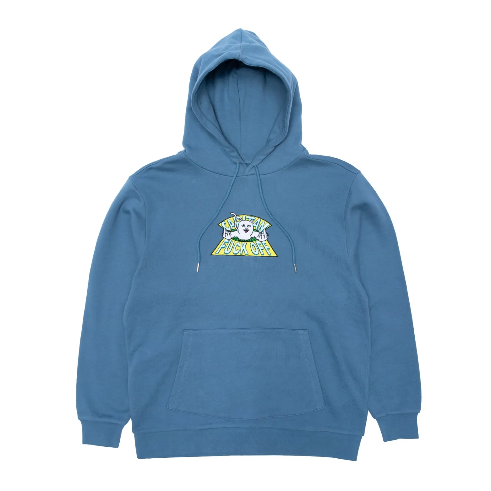 Capitan Fuck Off Embroidered Hoodie (Slate)<Ripndip Sale