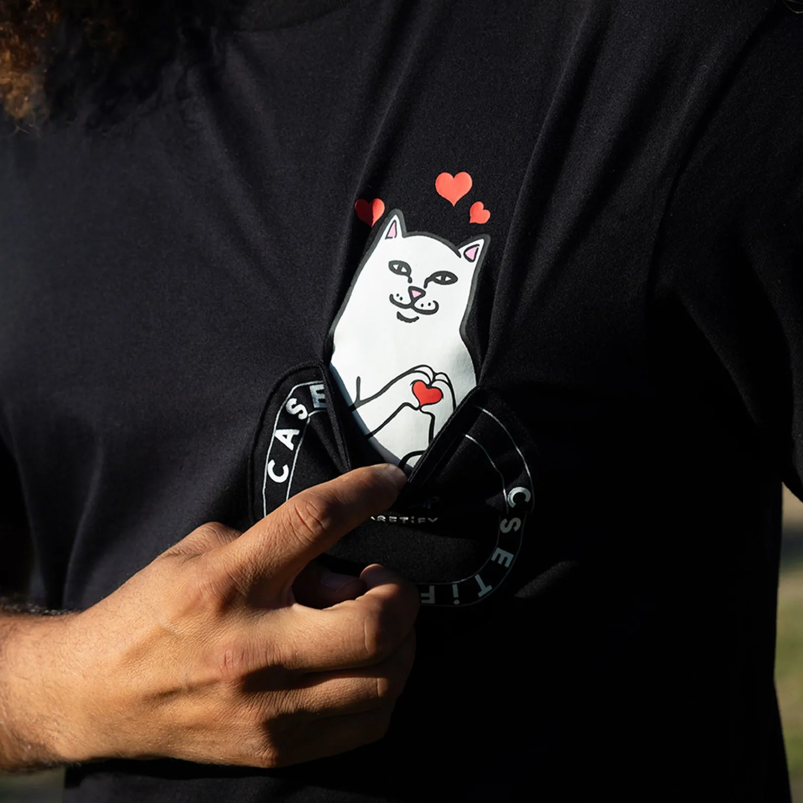 Casetify x Nermal Loves Pocket Tee (Black)<Ripndip Best