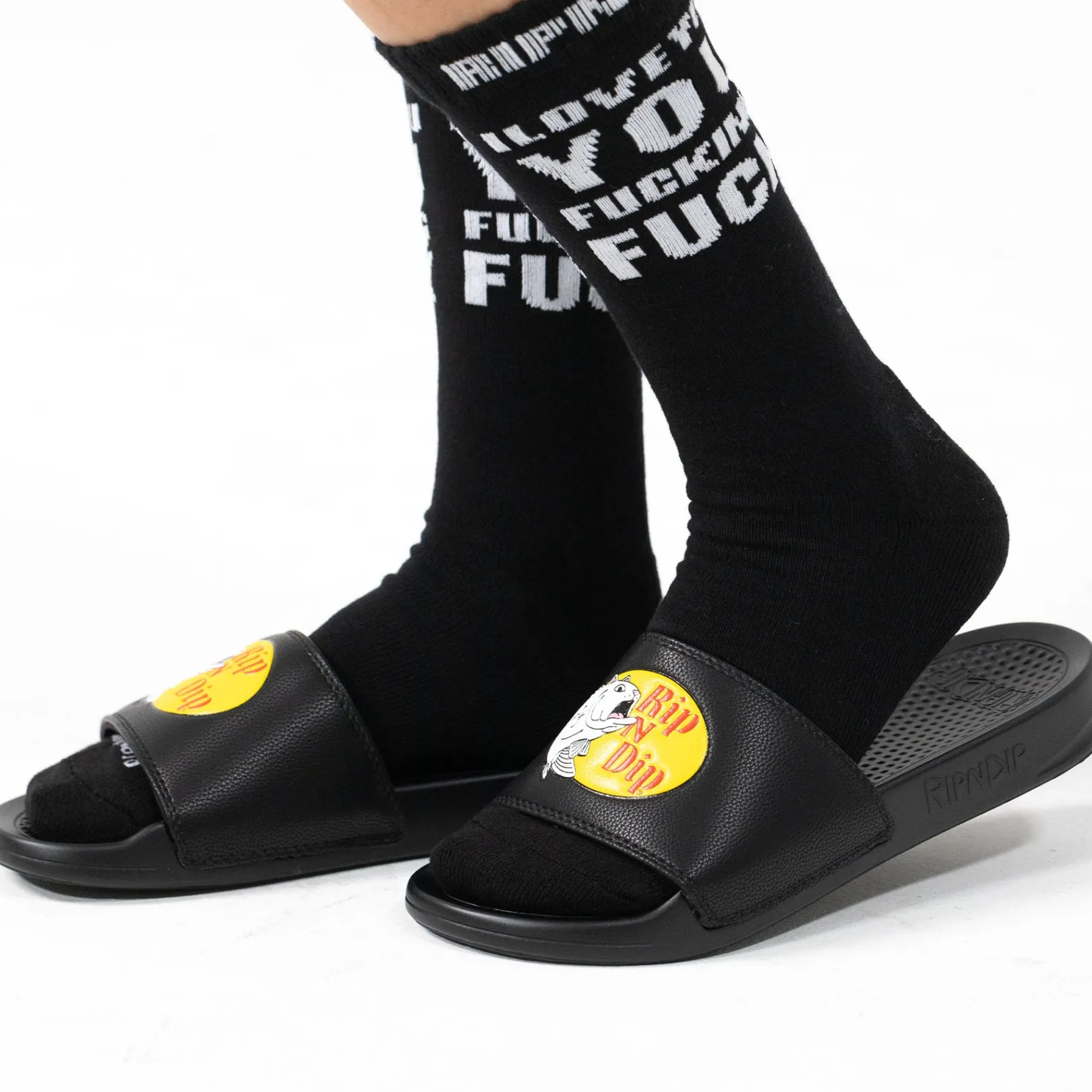 Catfish Slides (Black)<Ripndip Clearance