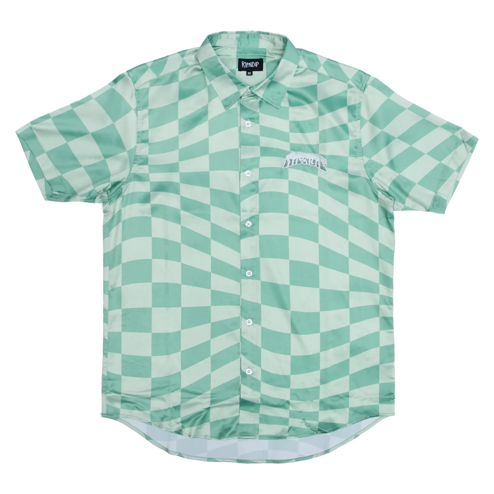 Checked Short Sleeve Button Up (Olive/Pine)<Ripndip Cheap