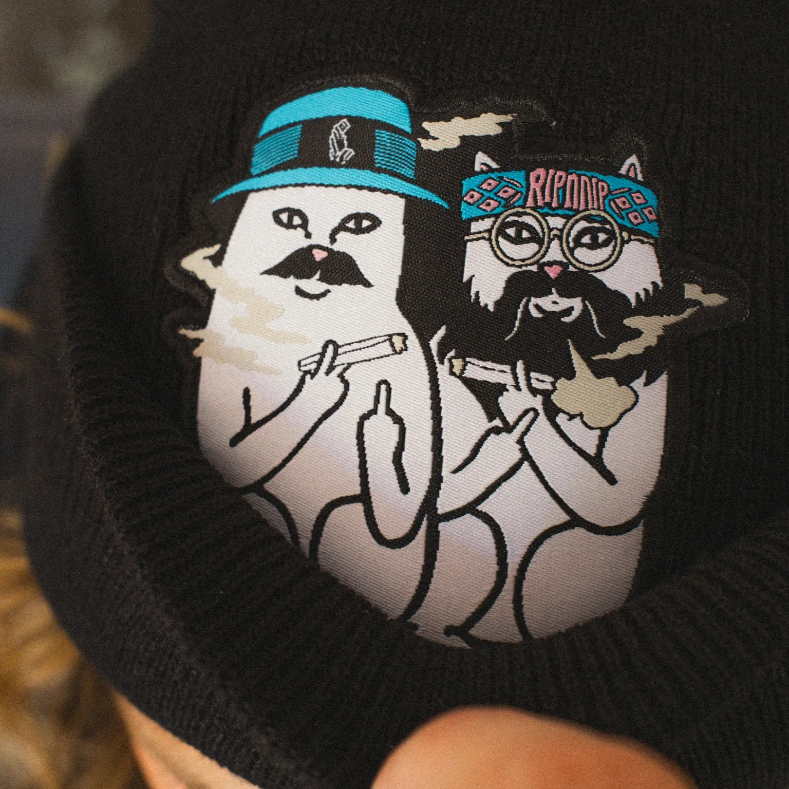 Cheech and Nerm Beanie (Black)<Ripndip Store