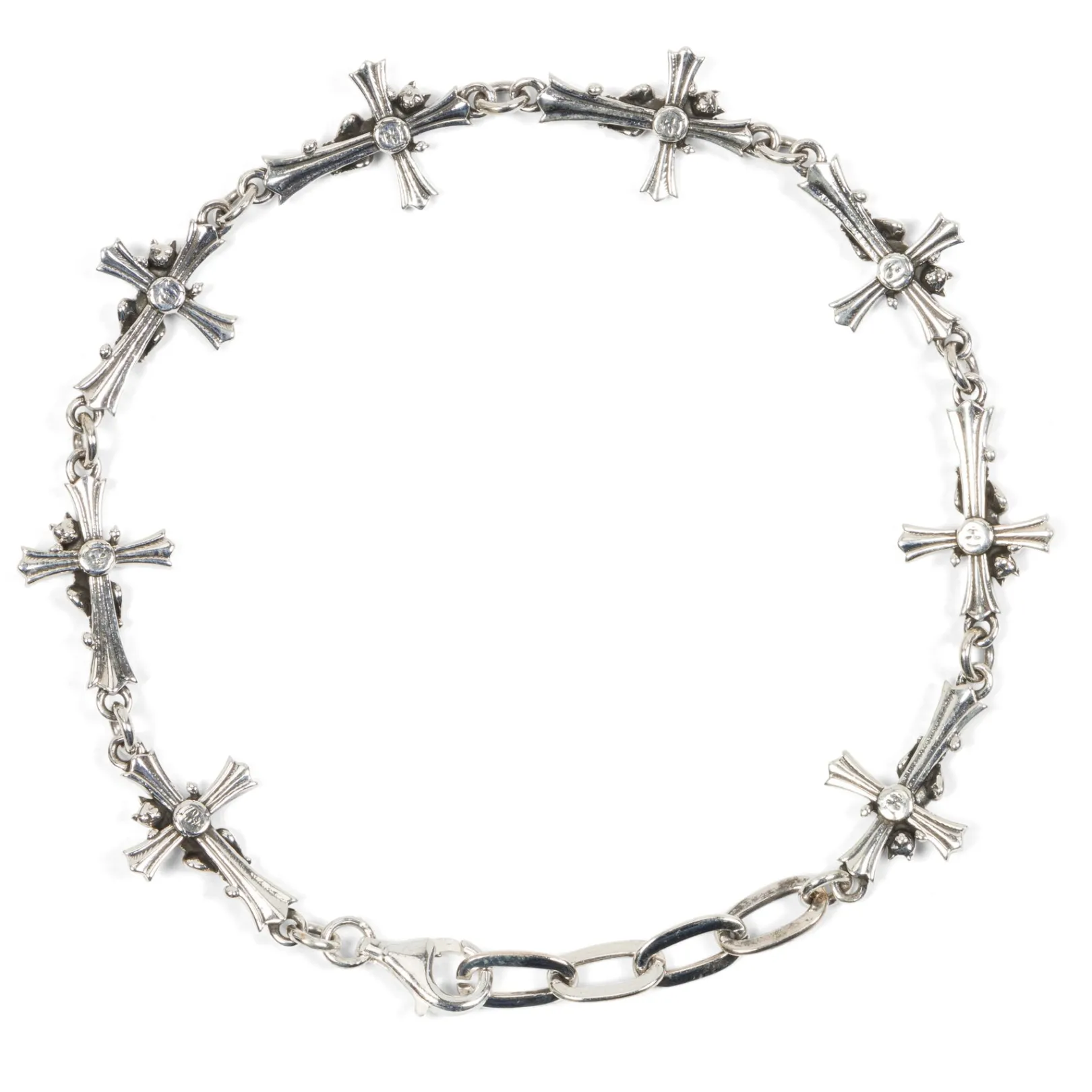 Chrome Cross Bracelet (Silver)<Ripndip Discount