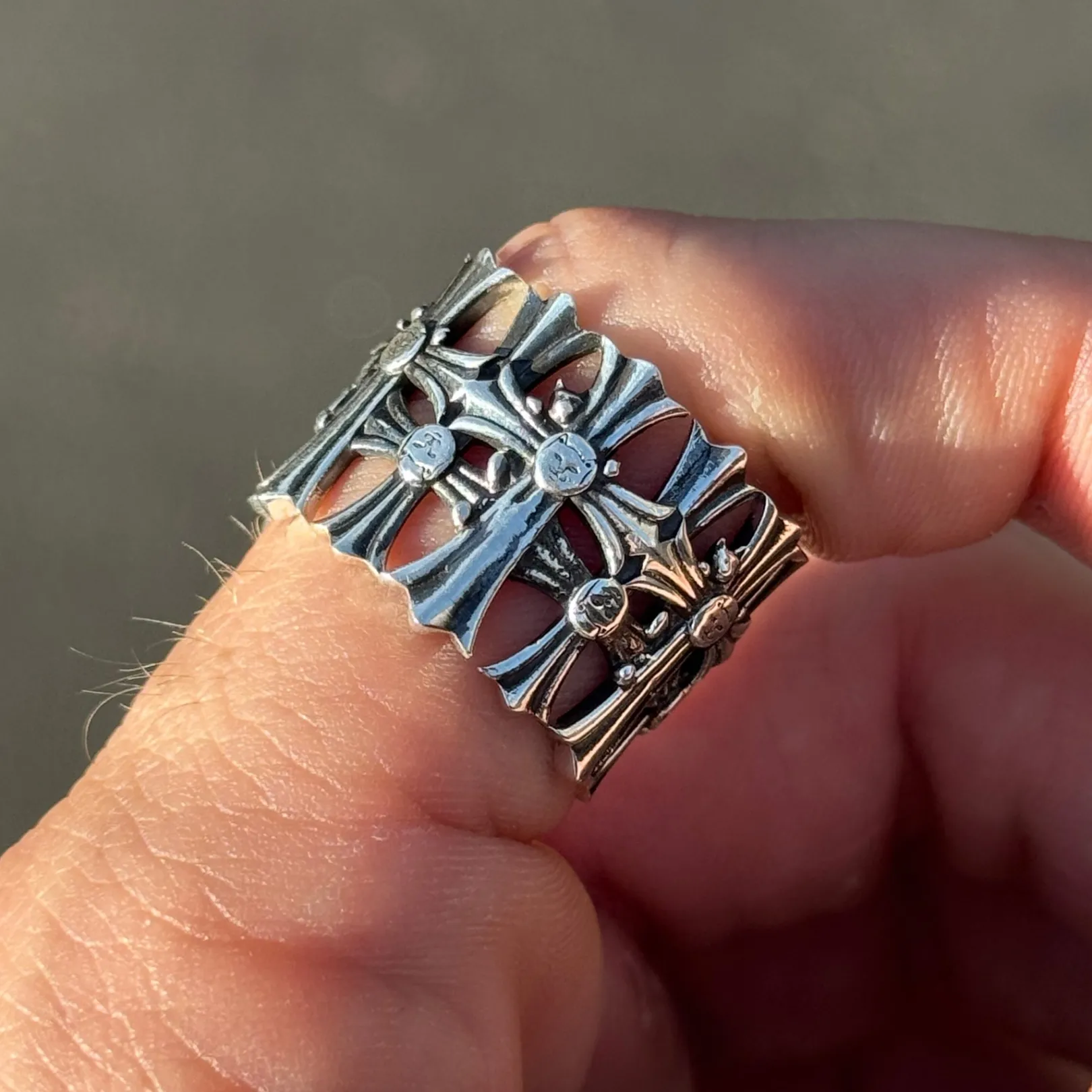 Chrome Cross Ring (Silver)<Ripndip Best Sale