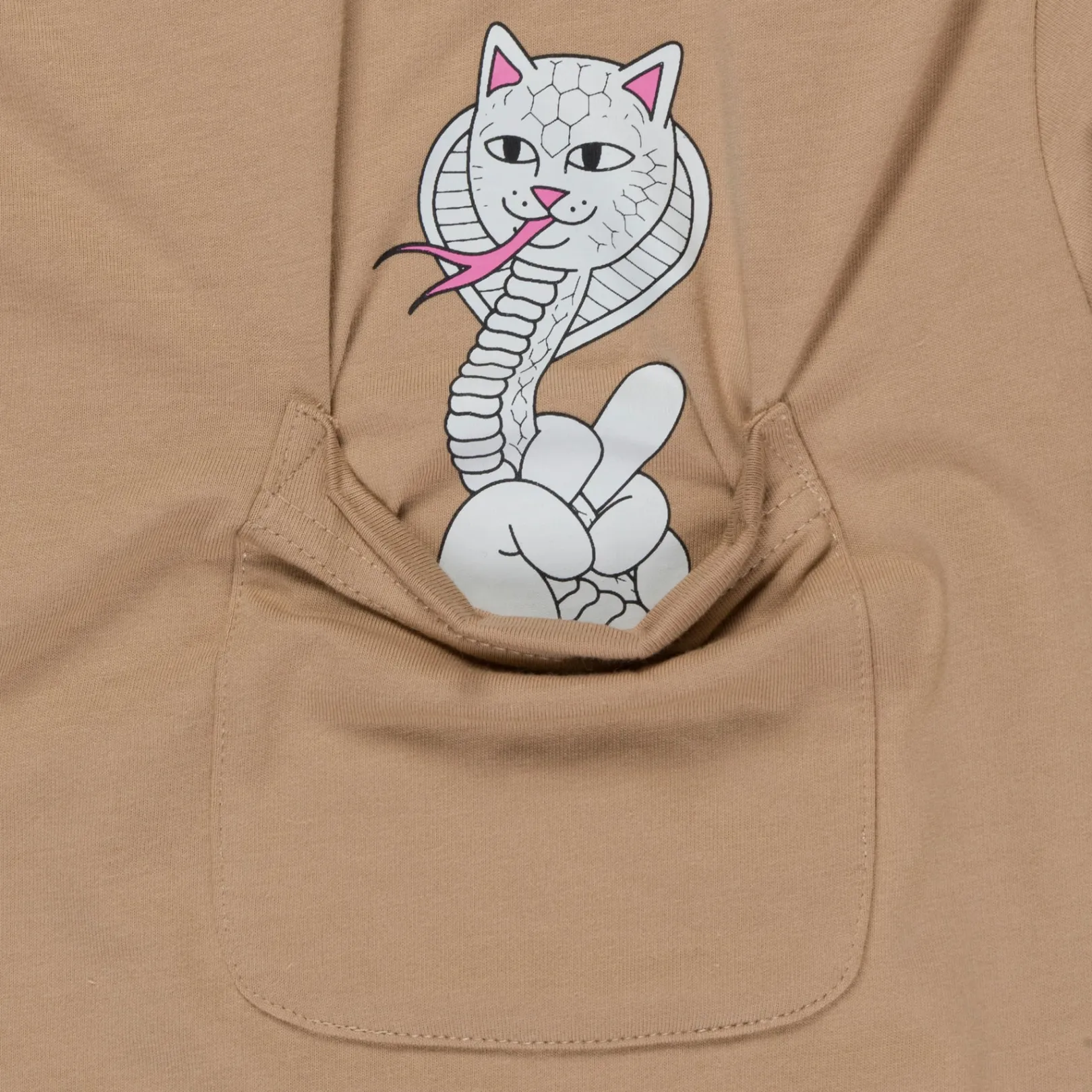 Cobra Nerm Pocket Tee (Almond)<Ripndip Best