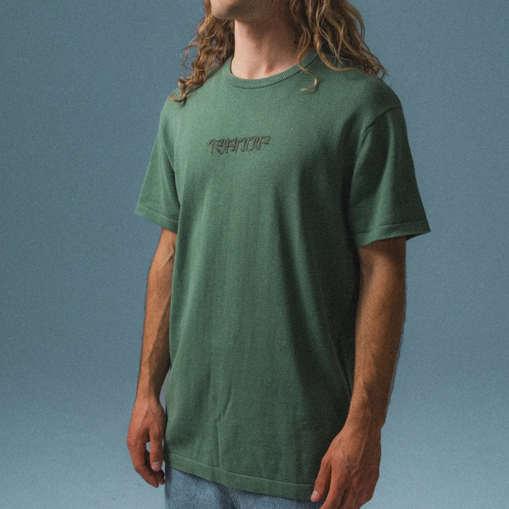 Crouching Nerm Knit Tee (Forest)<Ripndip Clearance