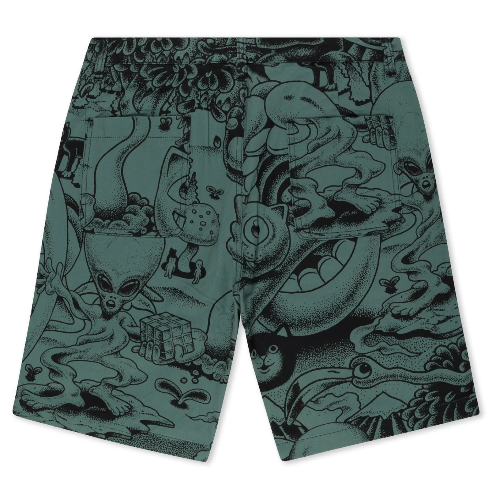 Dark Twisted Fantasy Twill Shorts (Olive/Black)<Ripndip Outlet