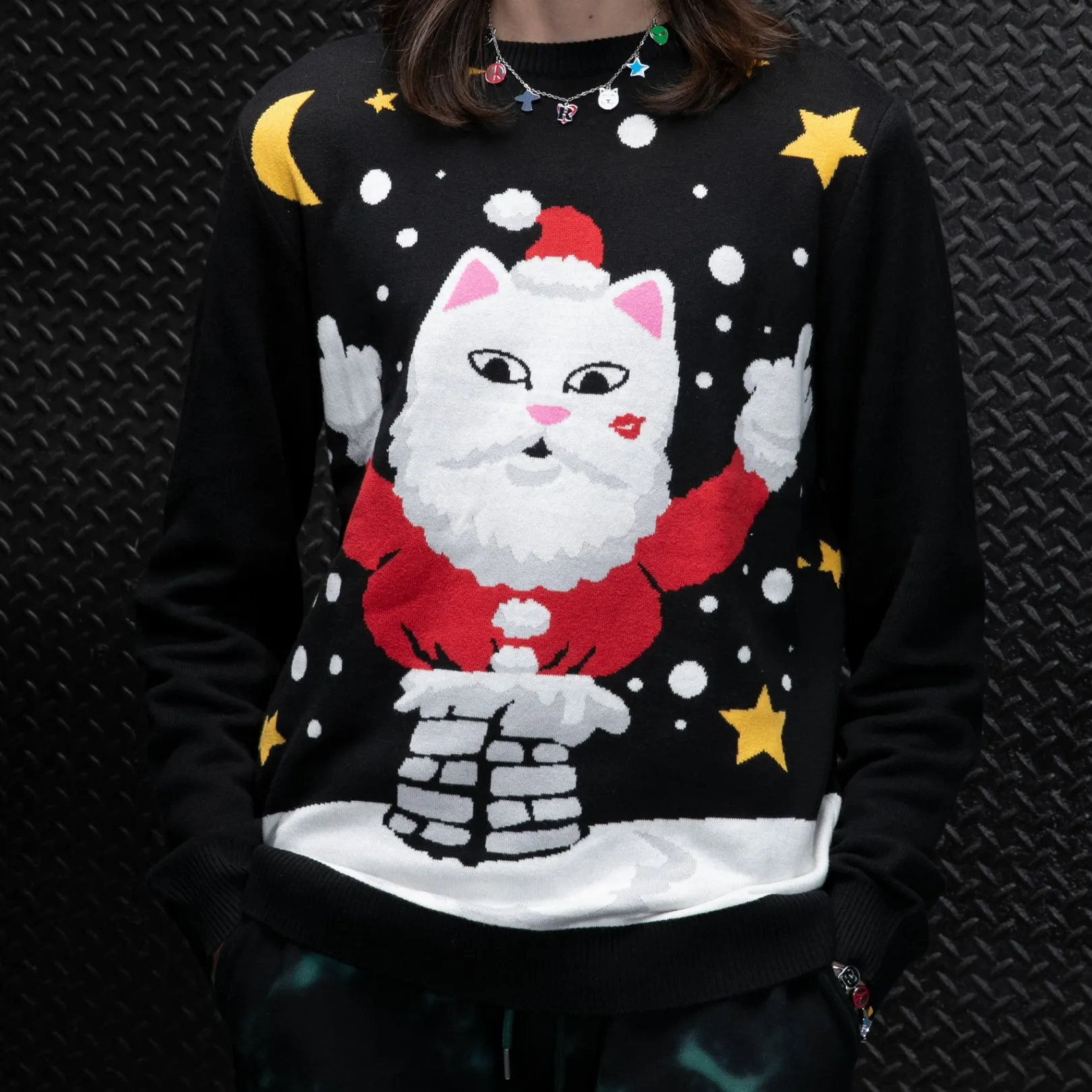 Deck The Halls Knit Sweater (Black)<Ripndip Hot