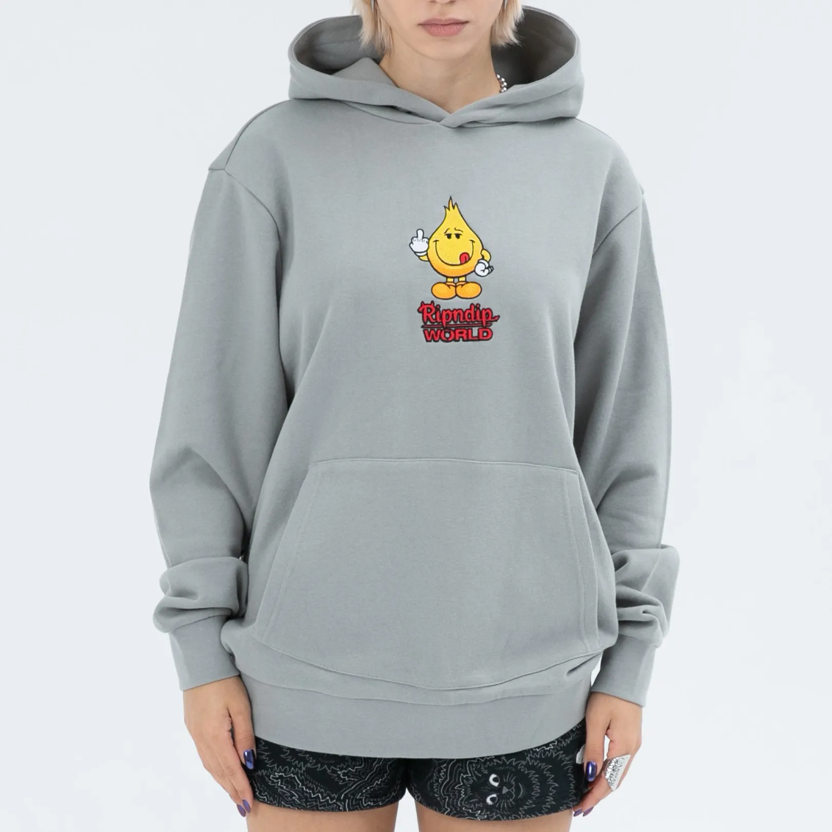 F U Flameboy Hoodie (Grey)<Ripndip Store