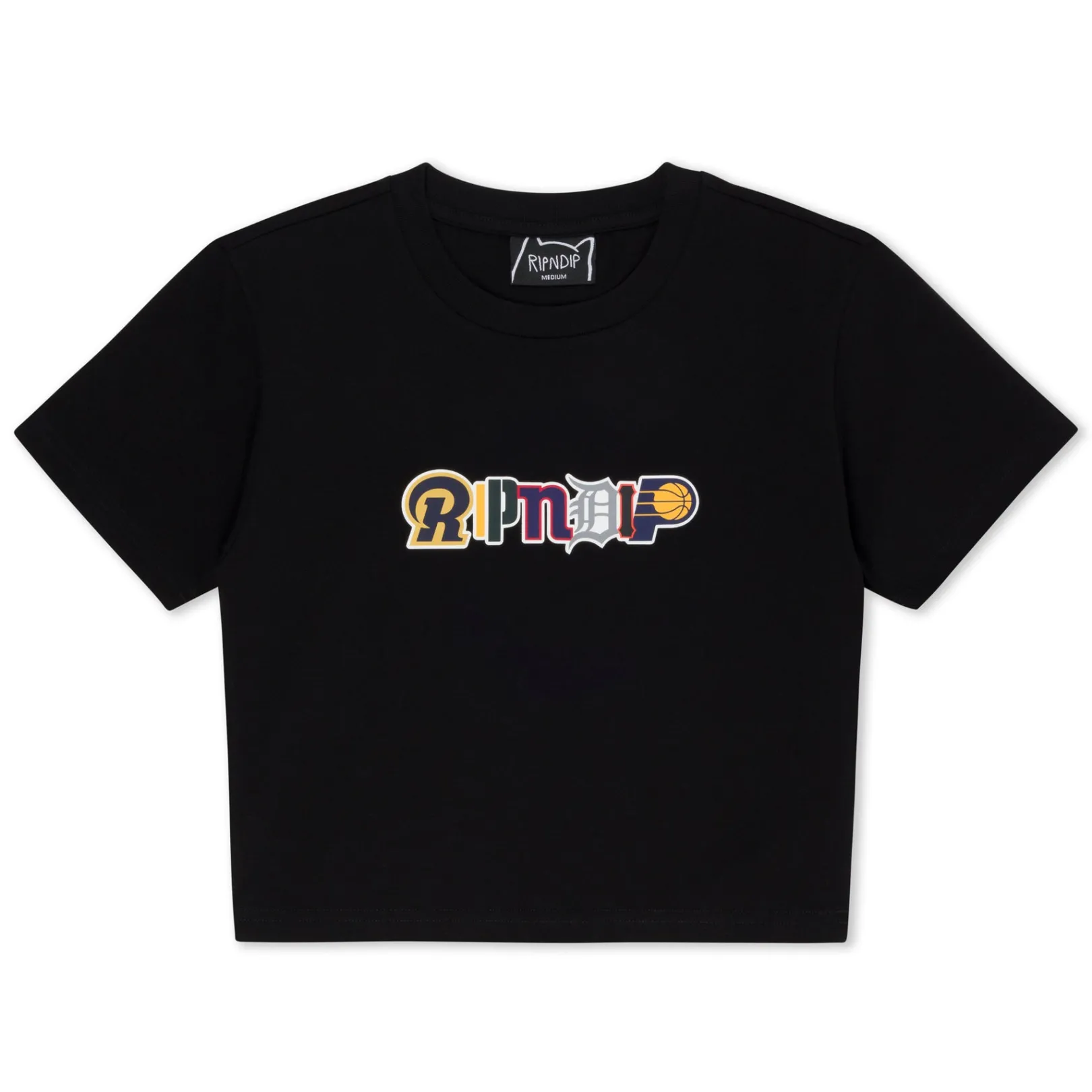 Fan Fave Cropped Baby Tee (Black)<Ripndip Clearance