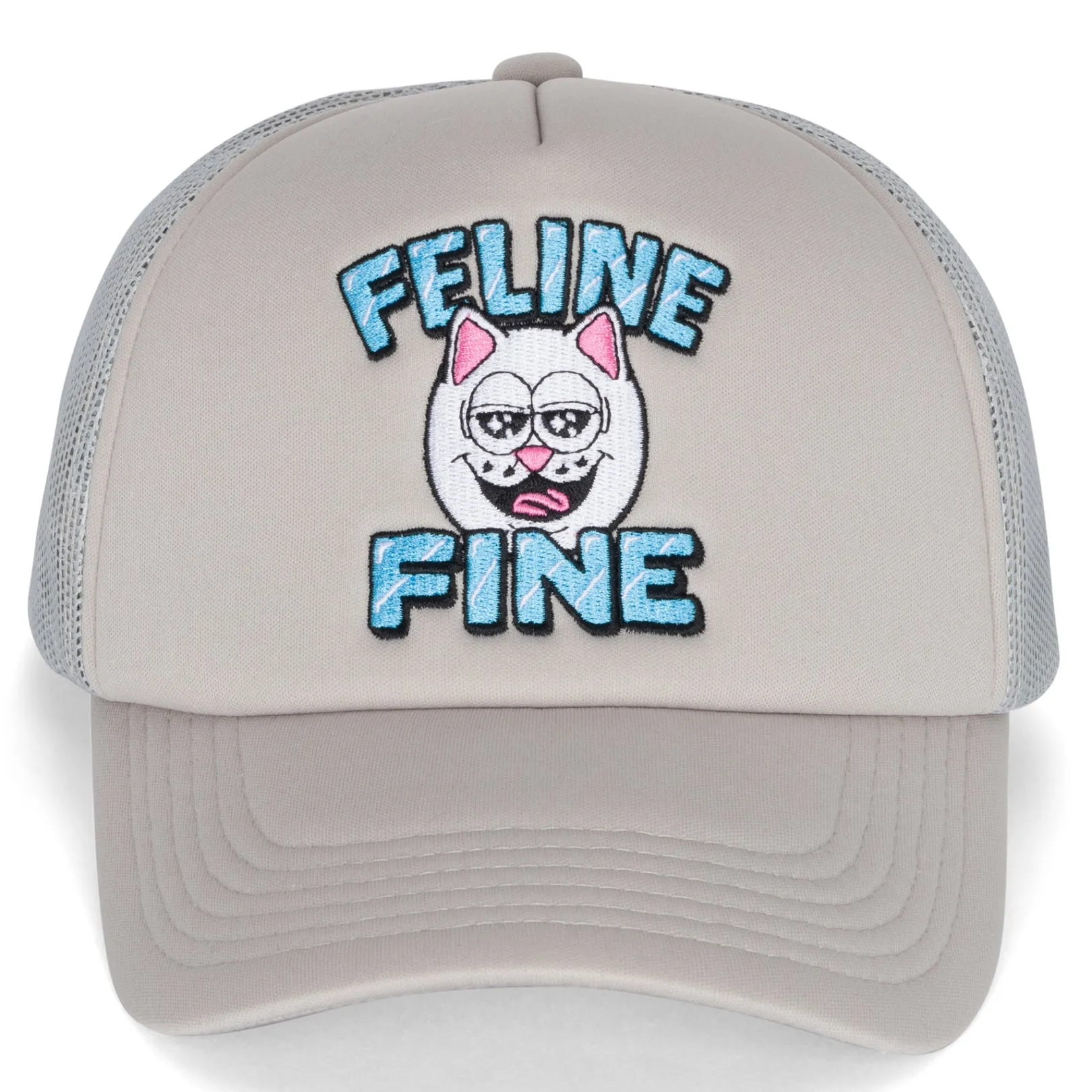 Feline Fine Trucker Hat (Cream)<Ripndip New