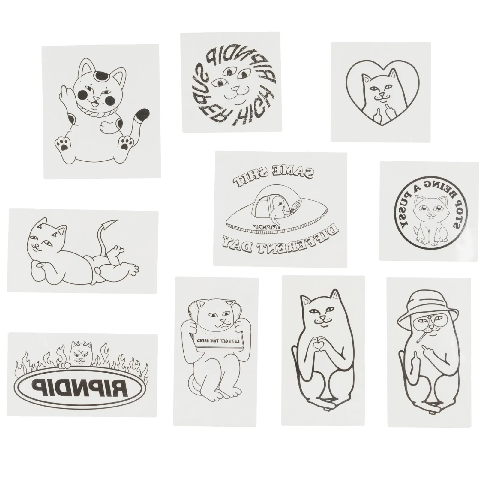 Field Of Nerms Temp Tattoo Pack (Black)<Ripndip Clearance