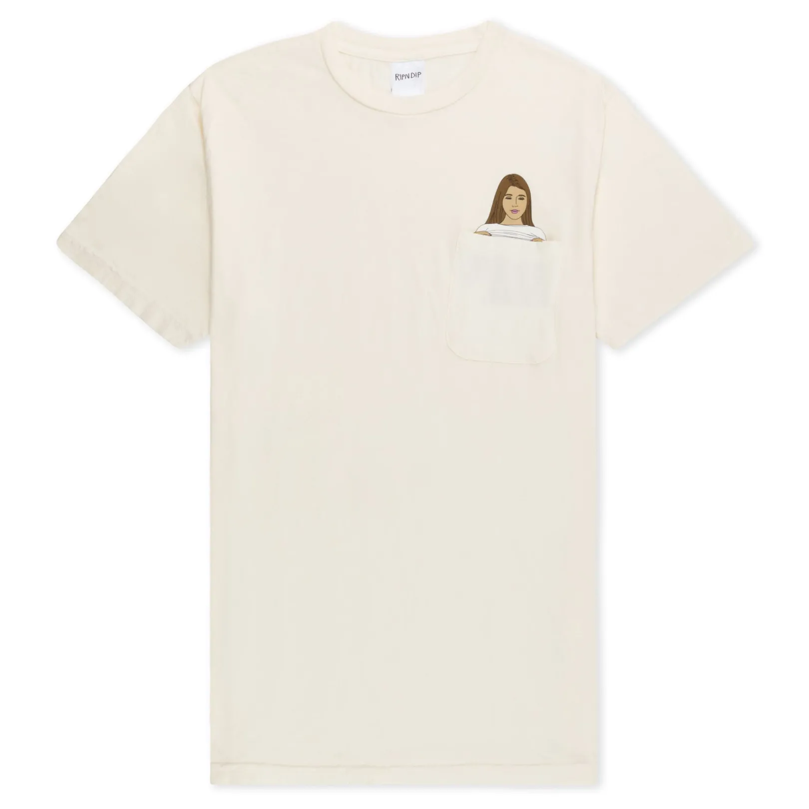 Flashing Kittys Pocket Tee (Natural)<Ripndip Shop