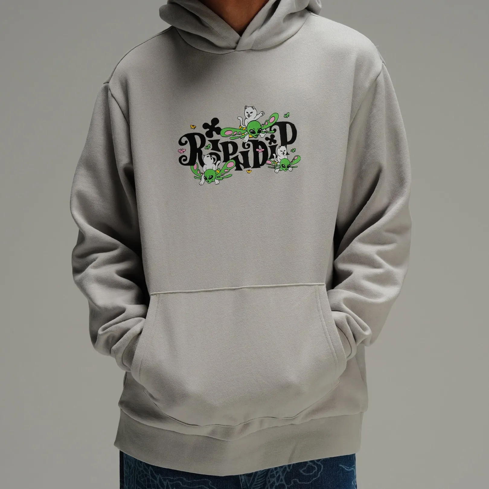 Fly Away Hoodie (Grey)<Ripndip Hot