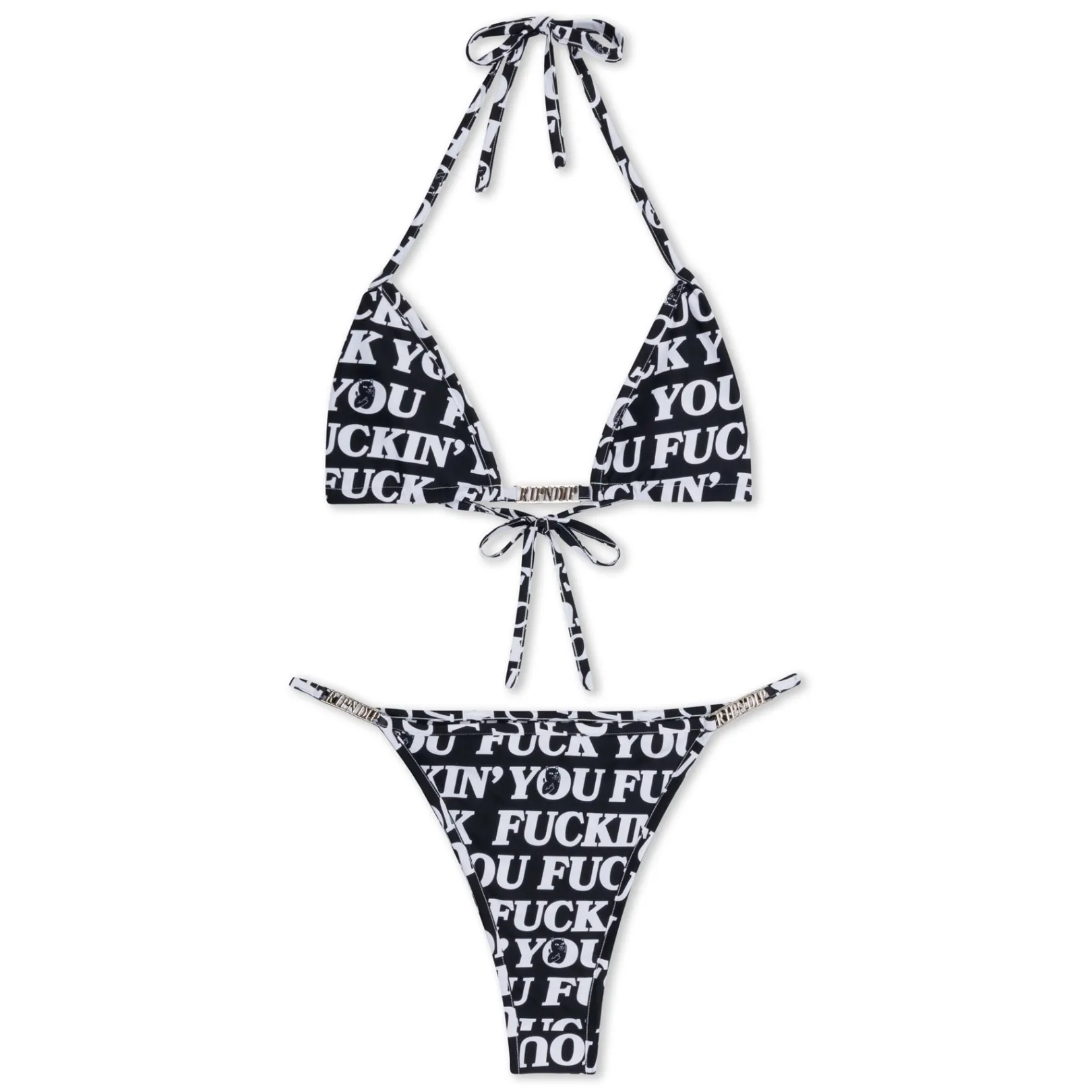 Fuckin Fuck 2 Piece Bikini (Black)<Ripndip Cheap