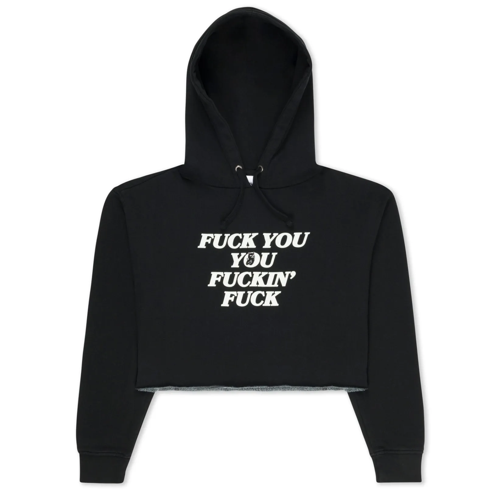 Fuckin Fuck Cropped Hoodie (Black)<Ripndip Best