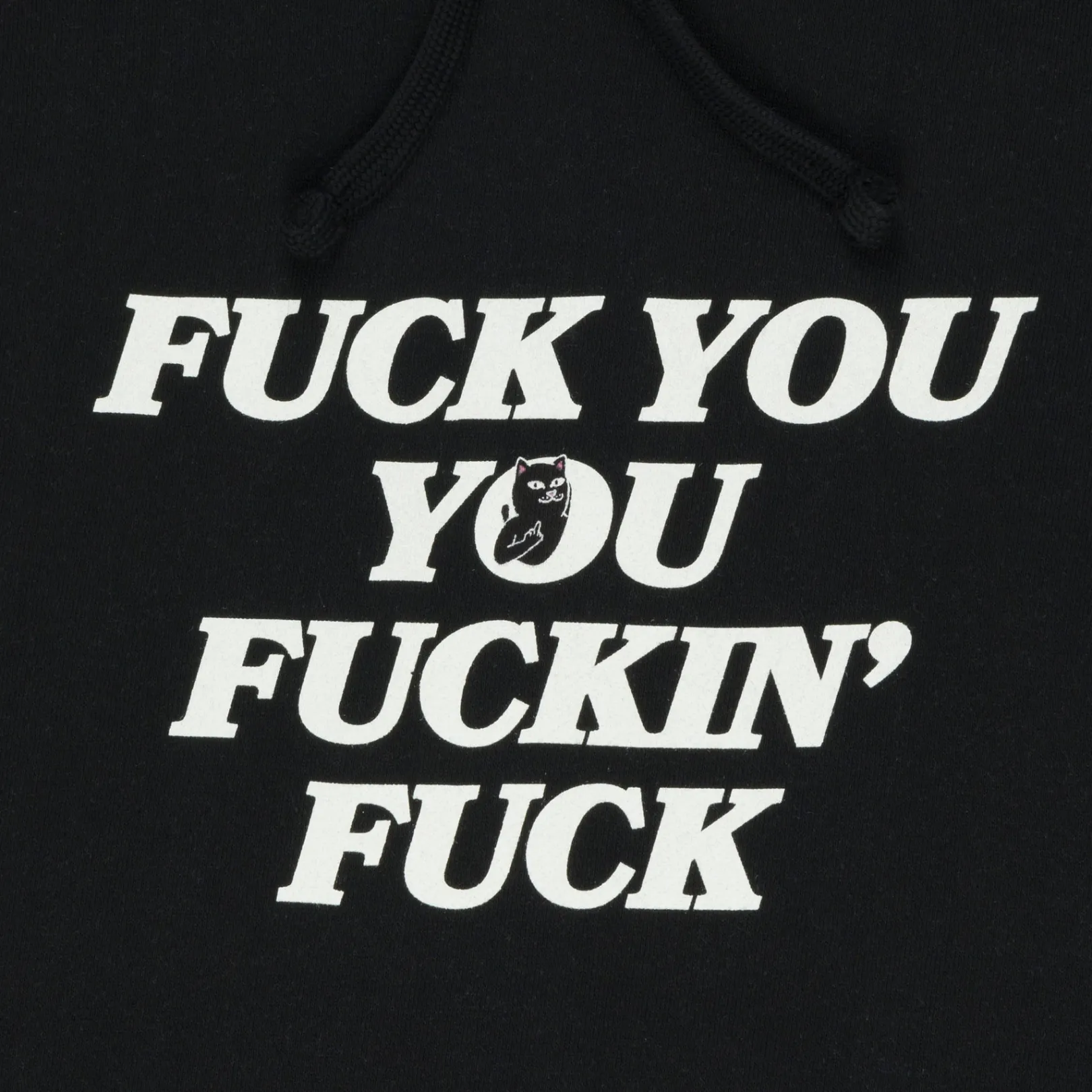 Fuckin Fuck Cropped Hoodie (Black)<Ripndip Best