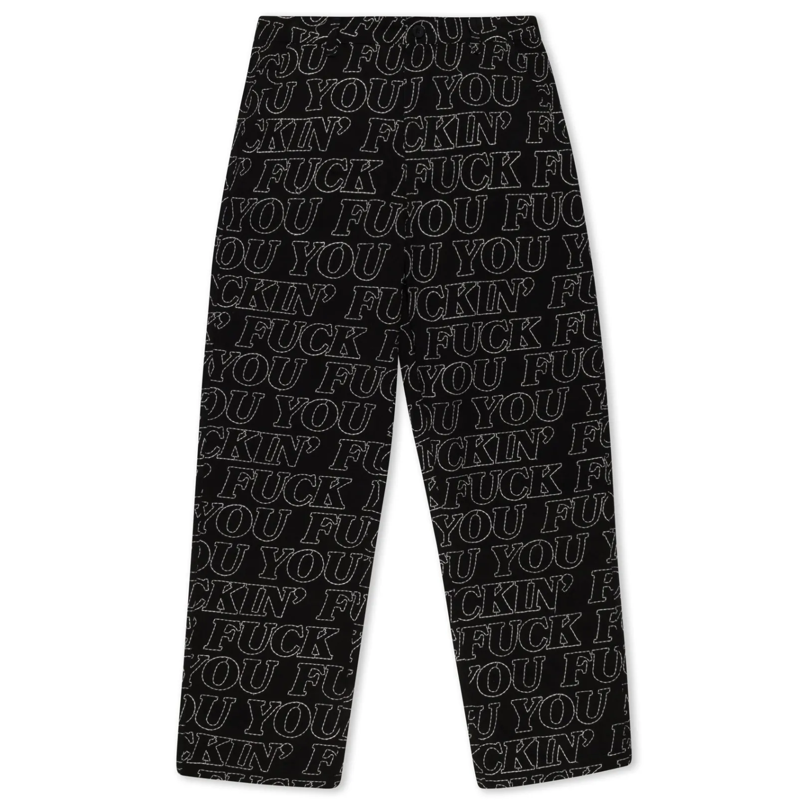 Fuckin Fuck Quilted Wide Leg Pants (Black)<Ripndip Best