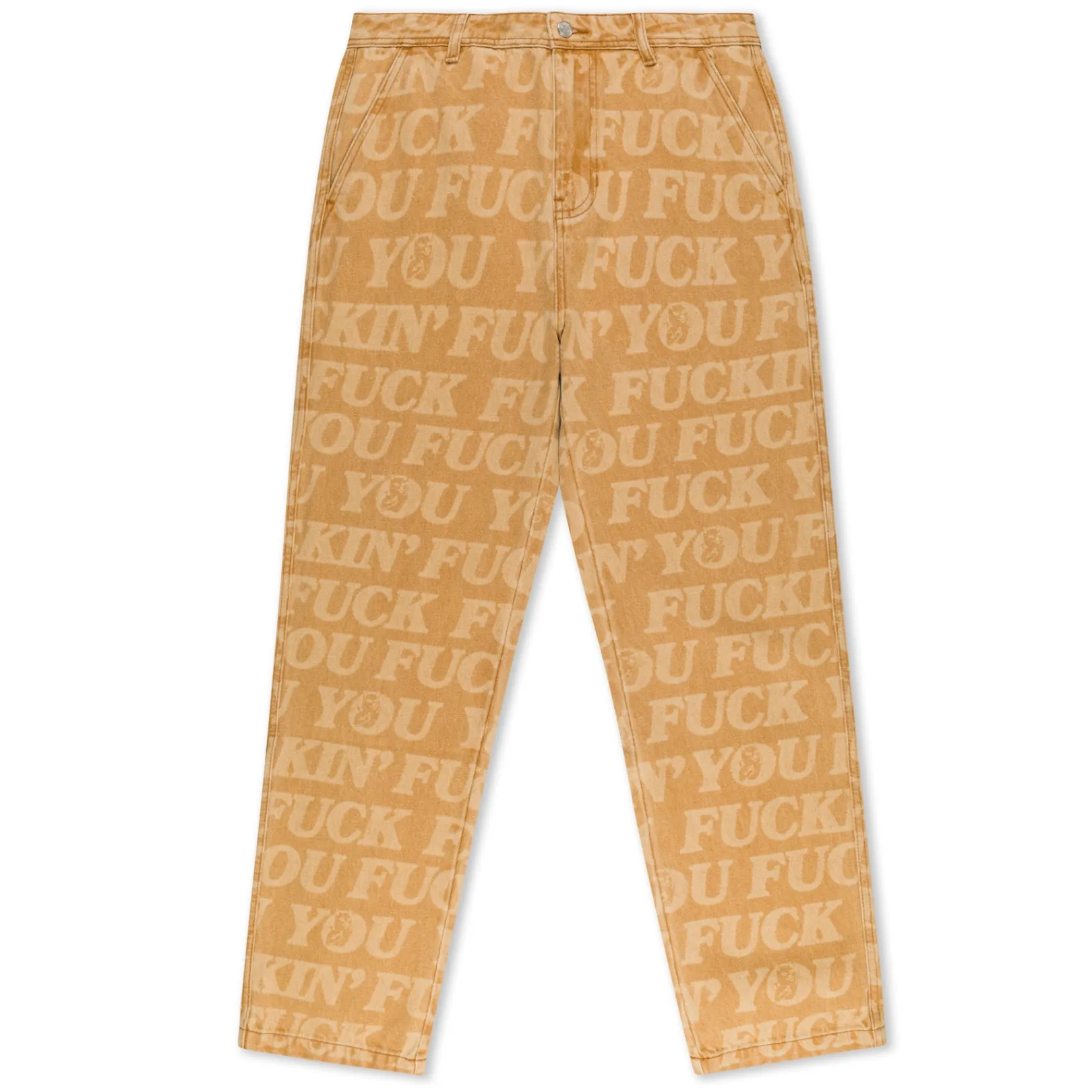 F.U.F.F. Washed Denim Pants (Light Brown Denim)<Ripndip Hot