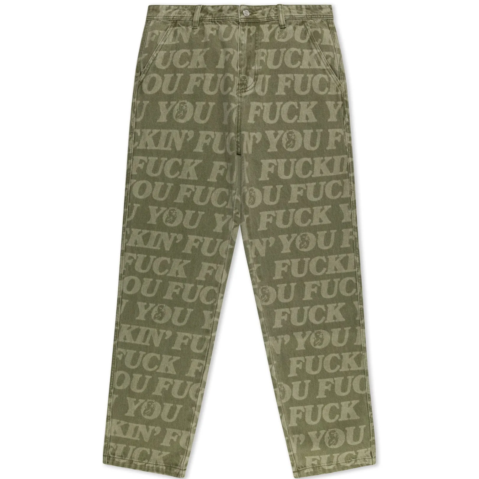 F.U.F.F. Washed Denim Pants (Light Olive Denim)<Ripndip Cheap