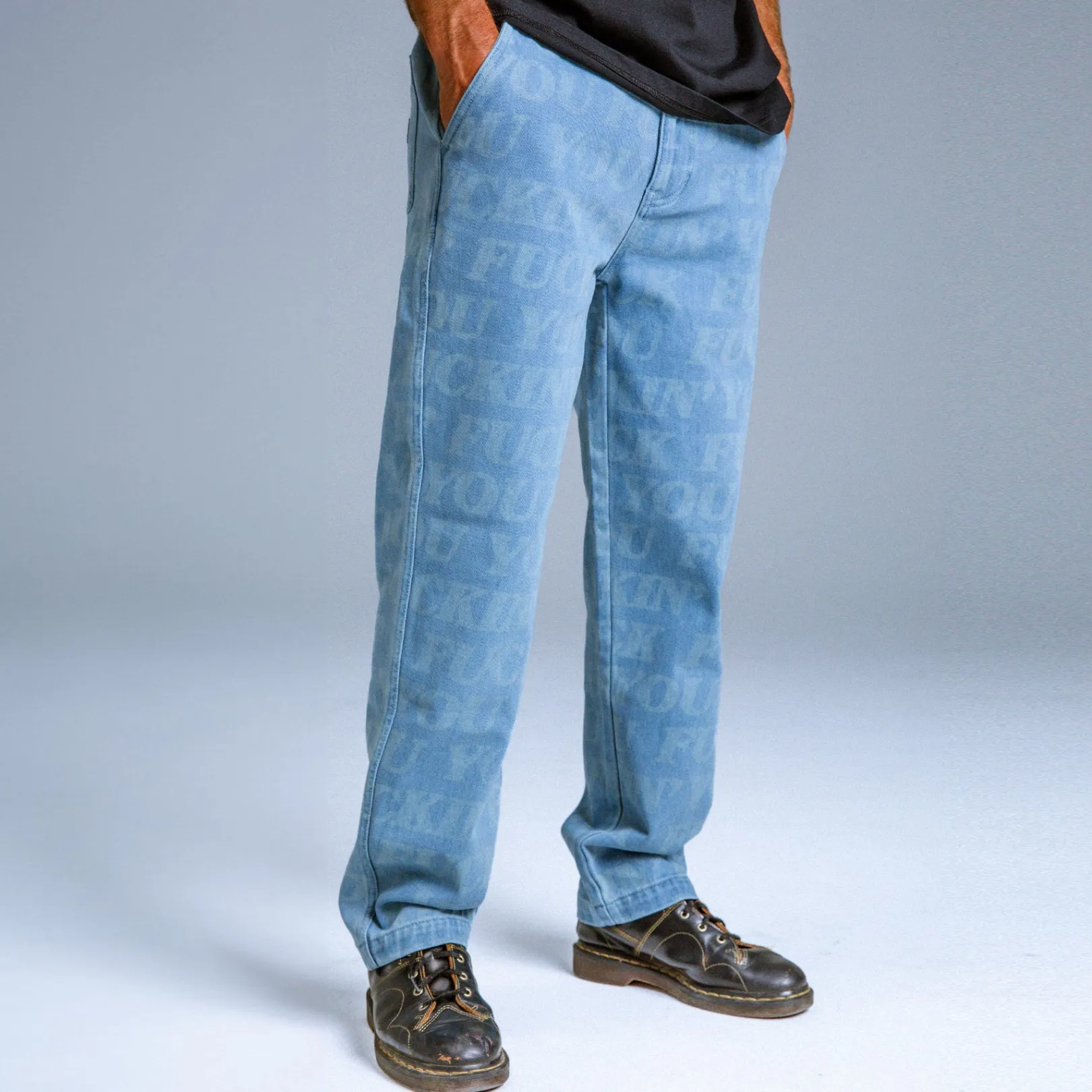 F.U.F.F. Washed Denim Pants (Light Washed Denim)<Ripndip Online