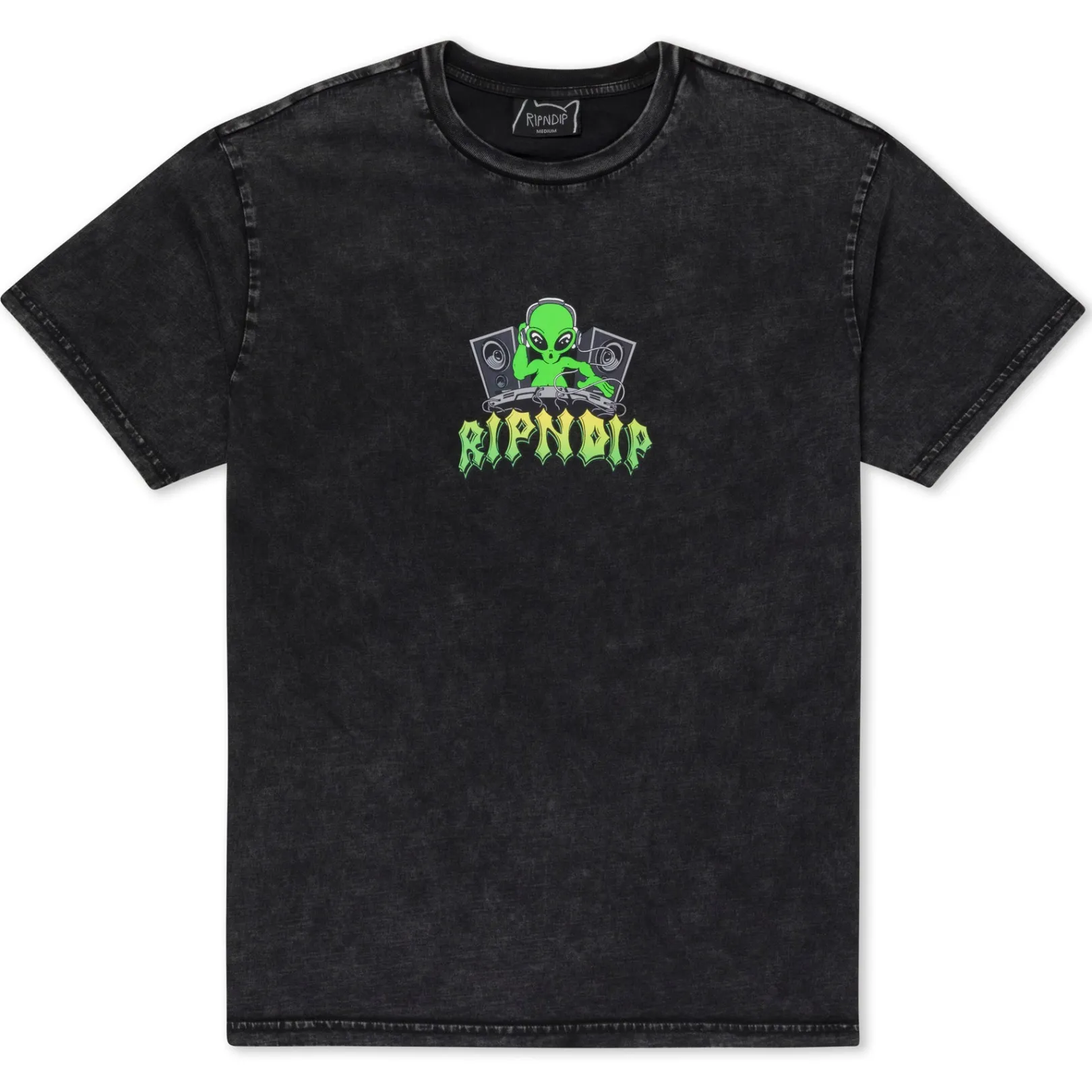 Galactic Dance Floor Tee (Black Mineral Wash)<Ripndip Shop