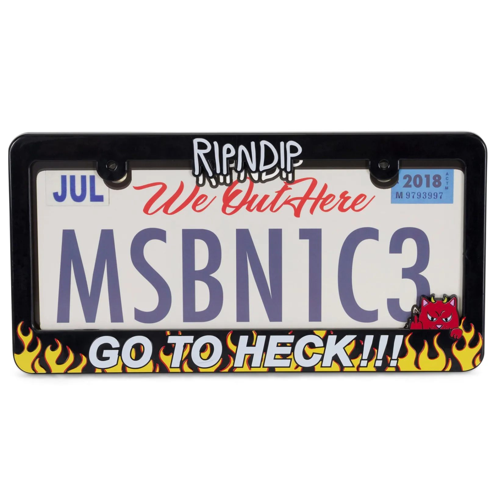 Go To Heck License Plate (Black)<Ripndip Flash Sale