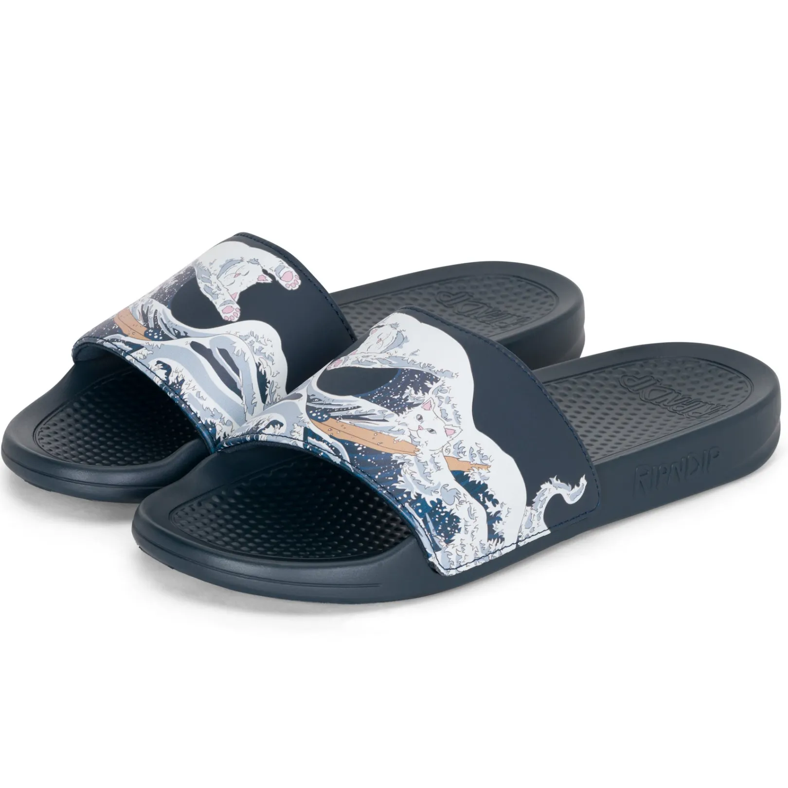 Great Wave Slides (Navy)<Ripndip Cheap