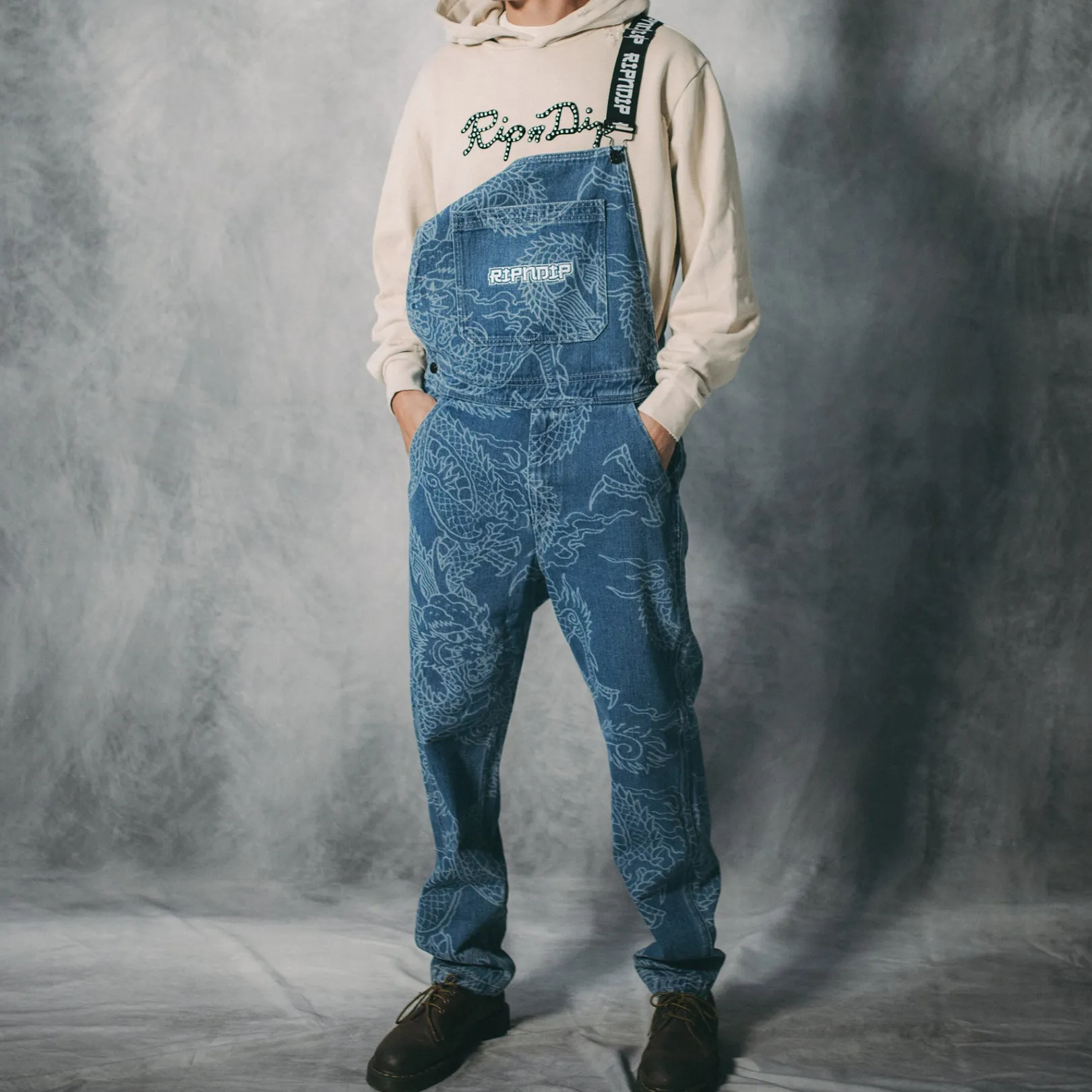 Haku Denim Overalls (Dark Wash)<Ripndip Clearance