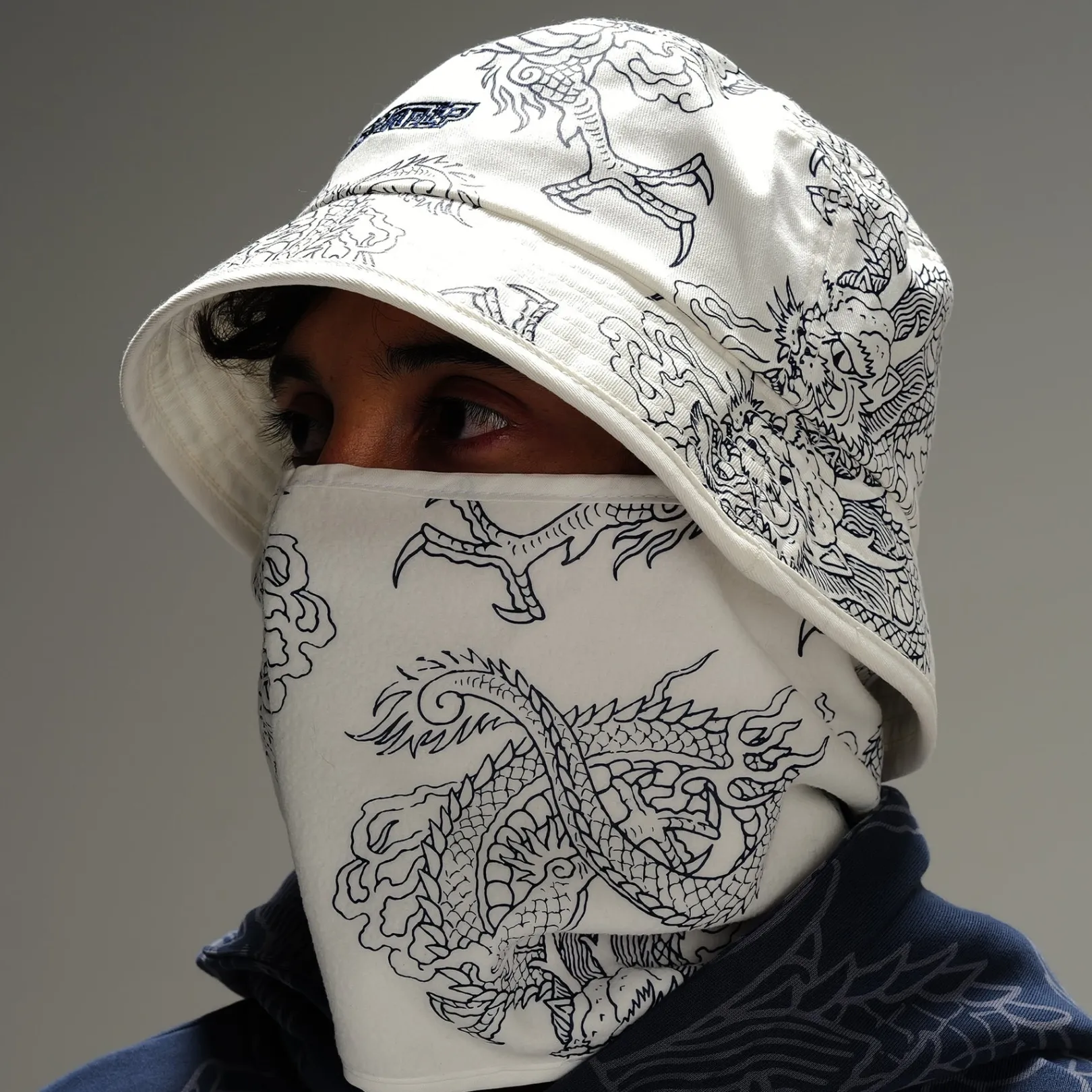 Haku Face Mask Bucket Hat (White)<Ripndip Flash Sale