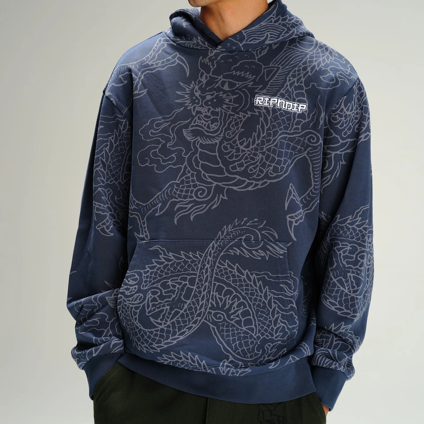 Haku Hoodie (Navy)<Ripndip New