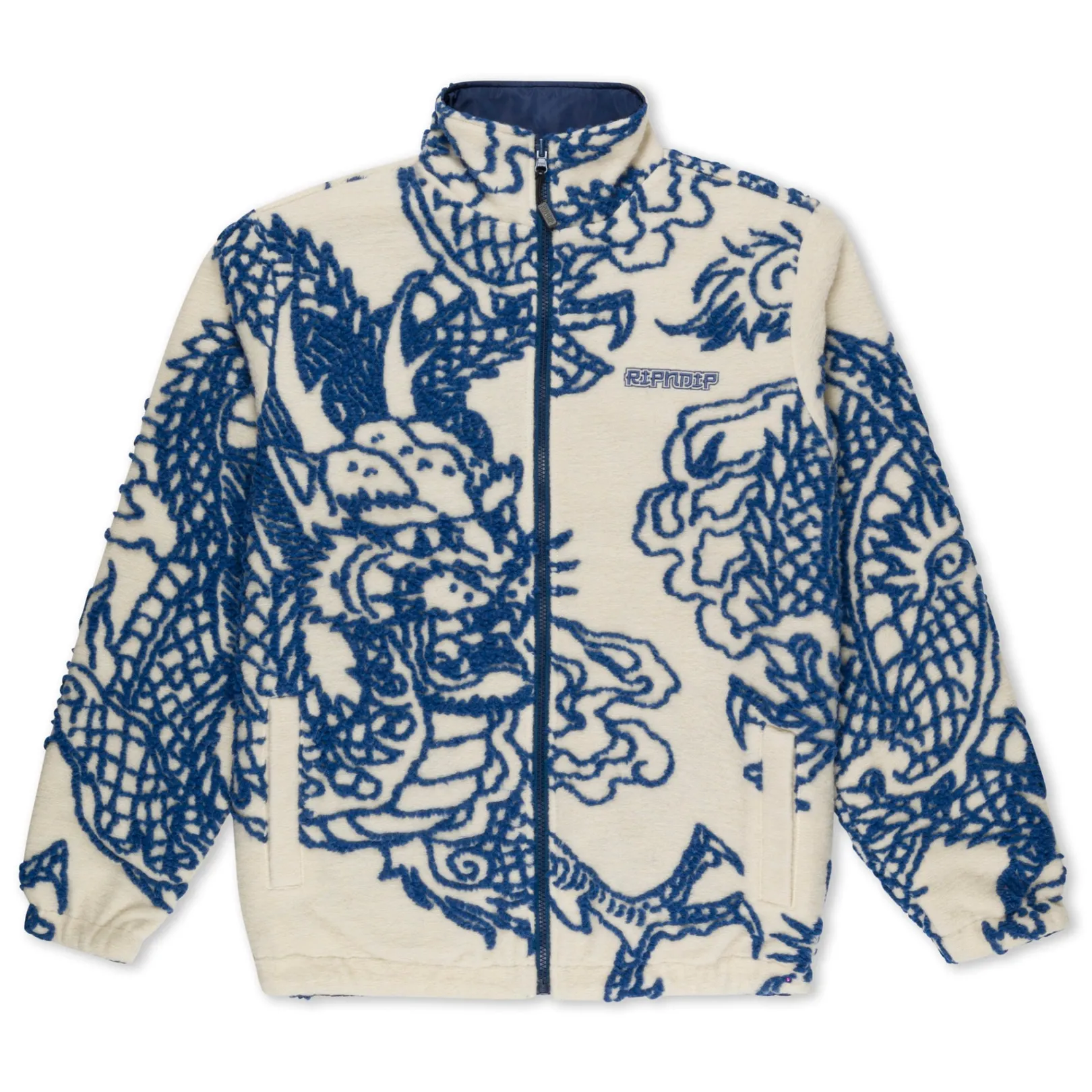 Haku Reversible Jacket (Off White/Navy)<Ripndip Best Sale