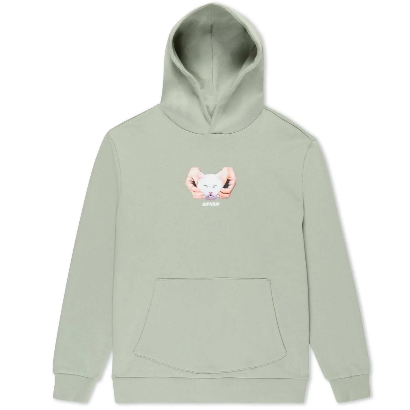 Happy Kitty Hoodie (Sage)<Ripndip Flash Sale