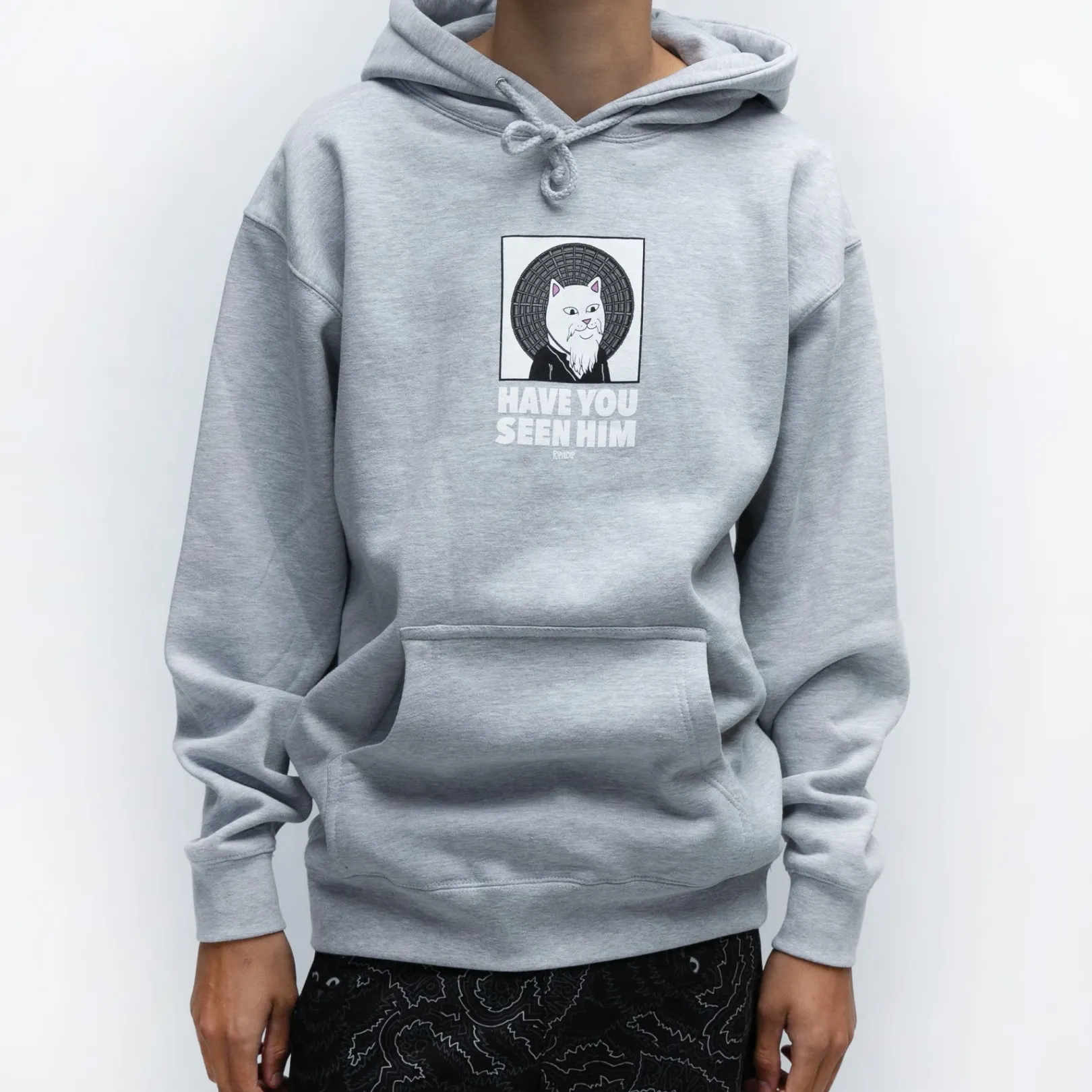 Have You Seen Him? Hoodie (Ash Heather)<Ripndip Outlet