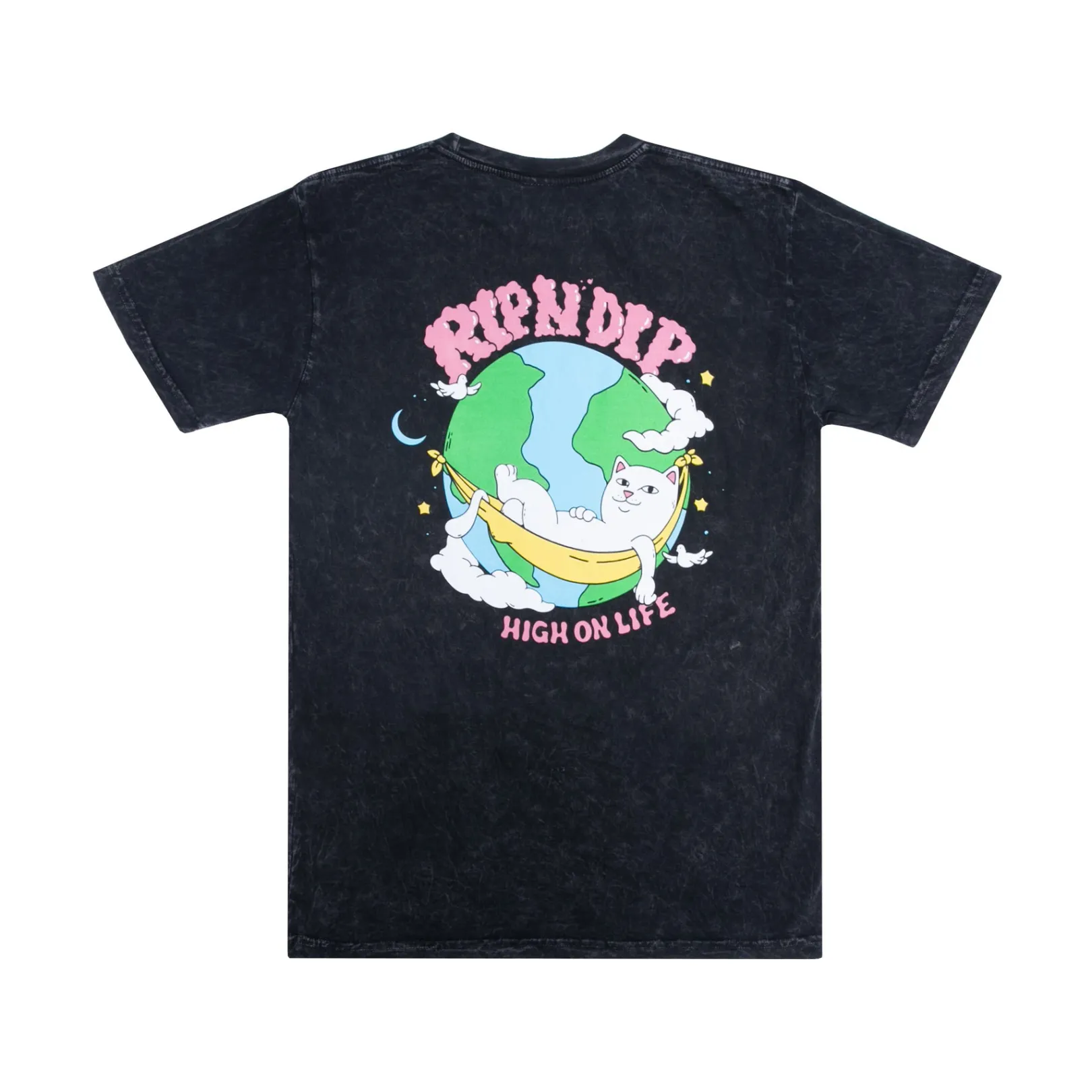 High On Life Tee (Black Mineral Wash)<Ripndip Flash Sale