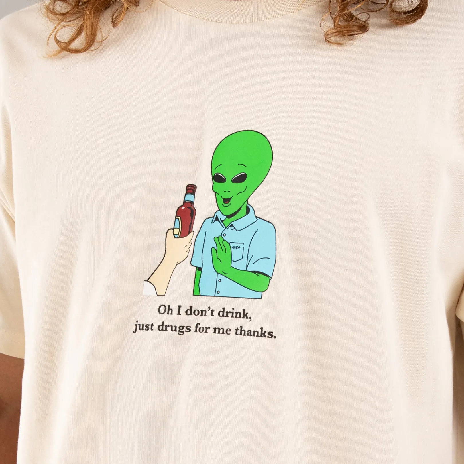 I Don't Drink Tee (Natural) 7.5oz<Ripndip Sale