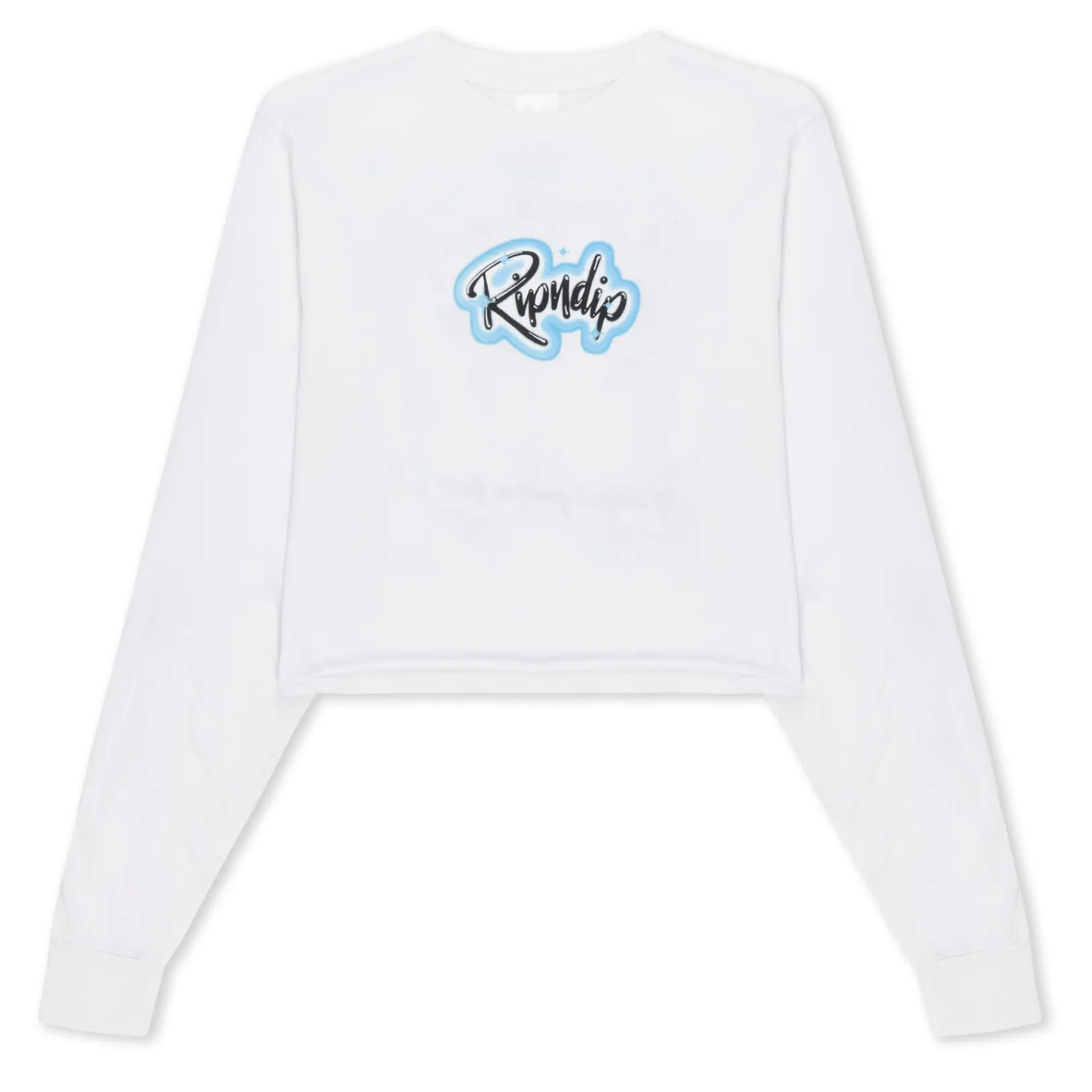 In Loving Memory Cropped Long Sleeve (White)<Ripndip New