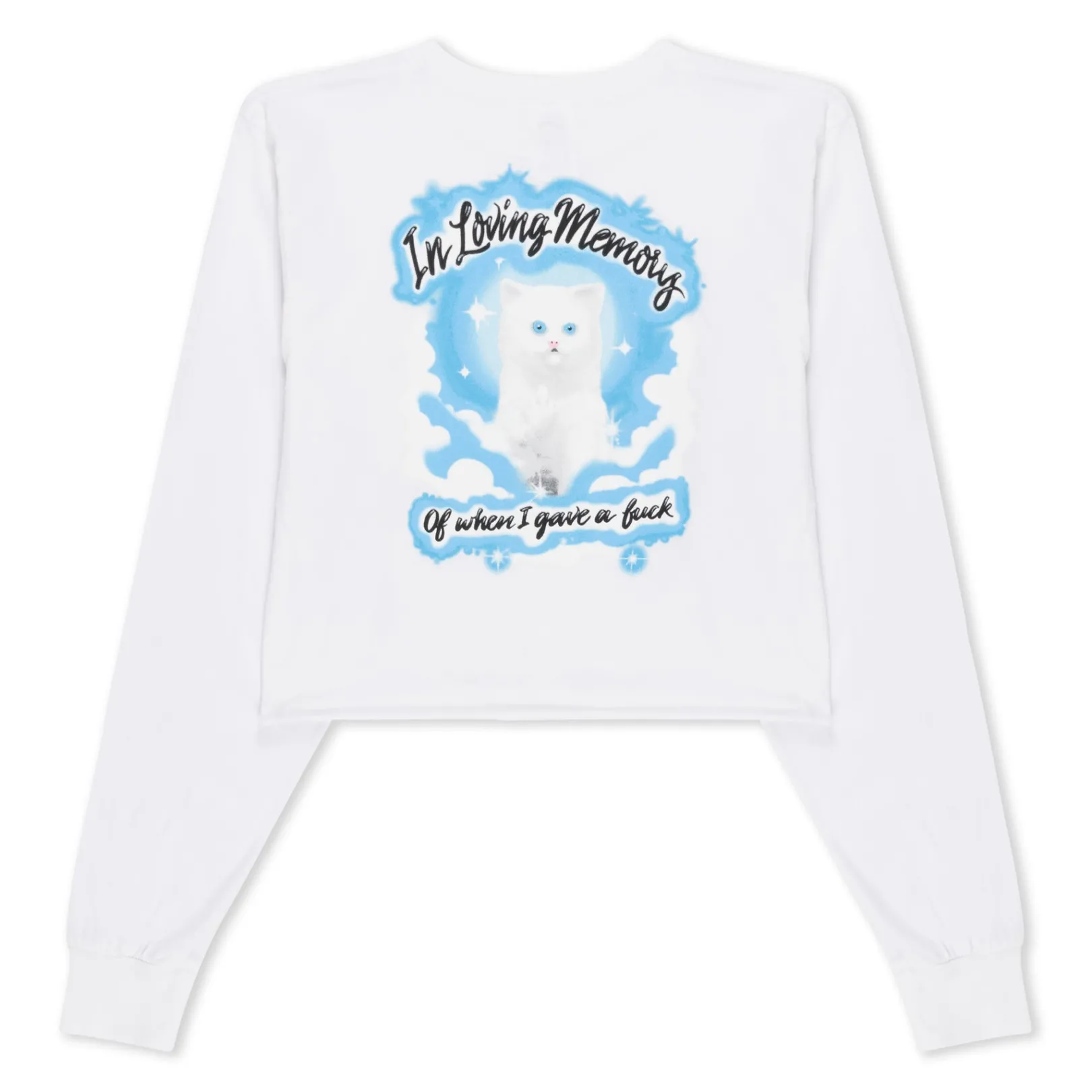 In Loving Memory Cropped Long Sleeve (White)<Ripndip New