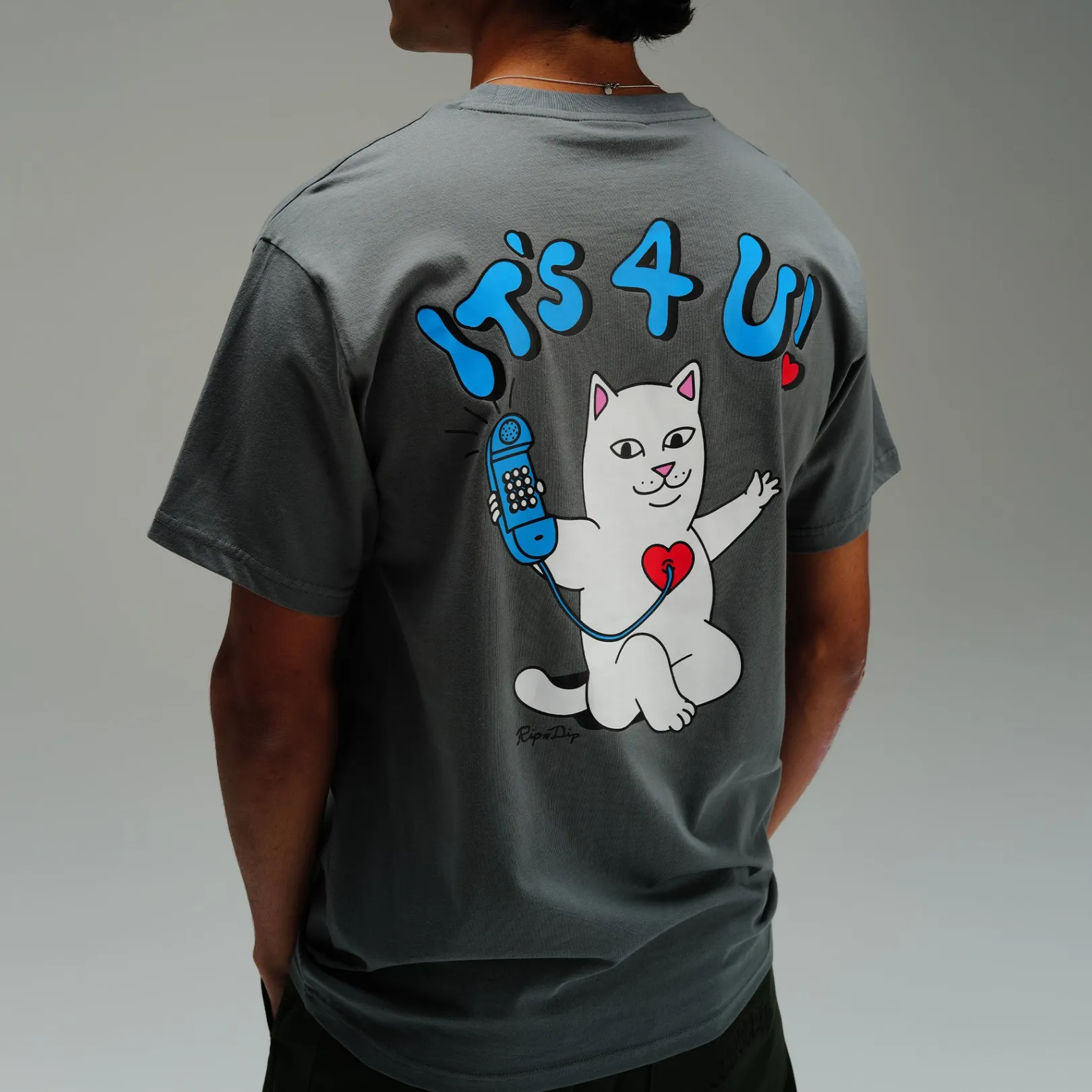 Its 4 U Tee (Charcoal)<Ripndip Cheap