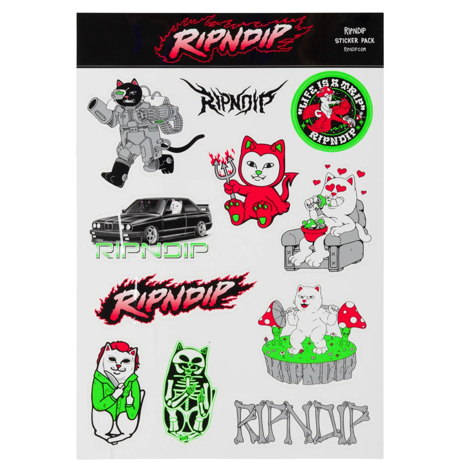 Killer Nerm Sticker Sheet (Multi)<Ripndip Fashion