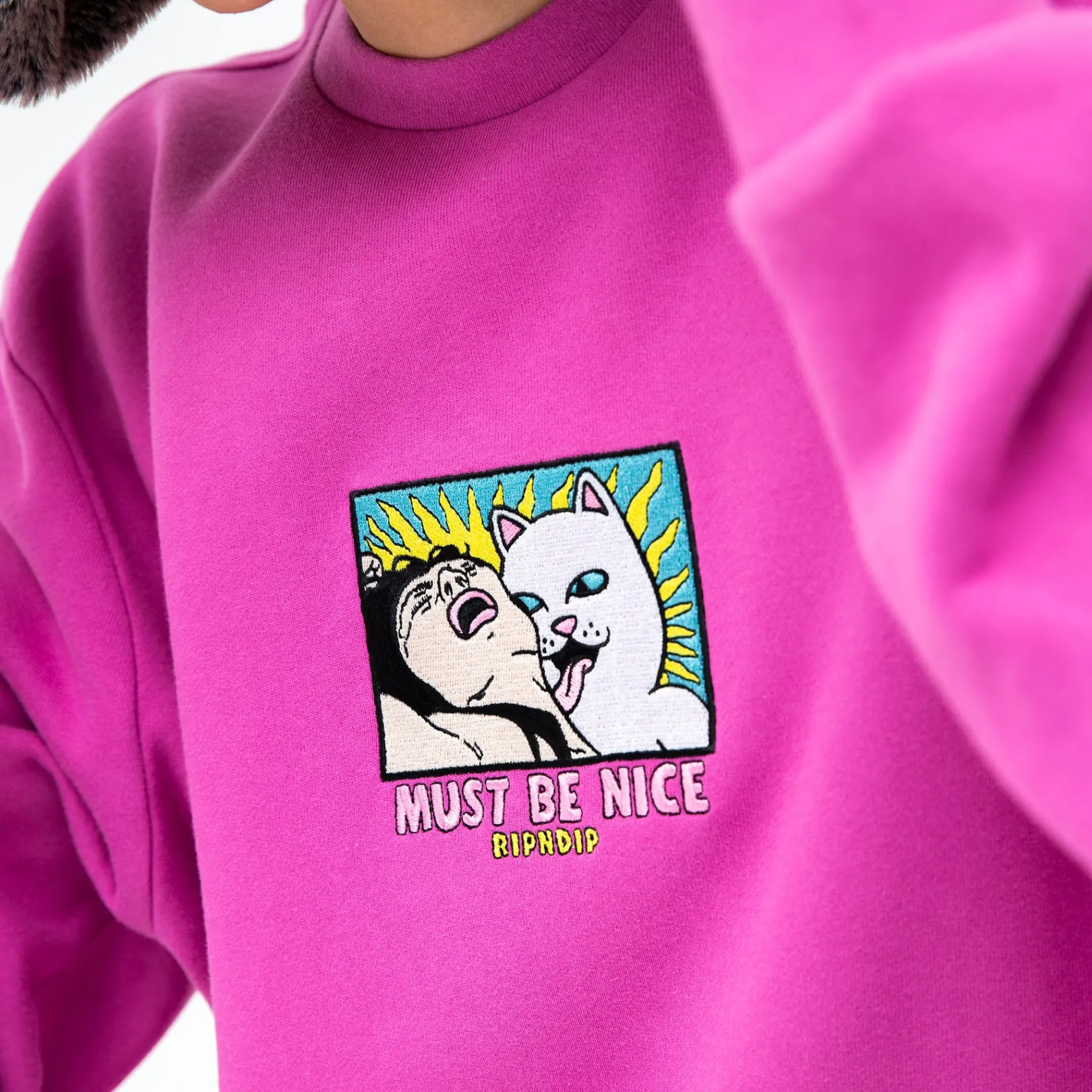 Lady Friend Crewneck (Fuchsia)<Ripndip Flash Sale