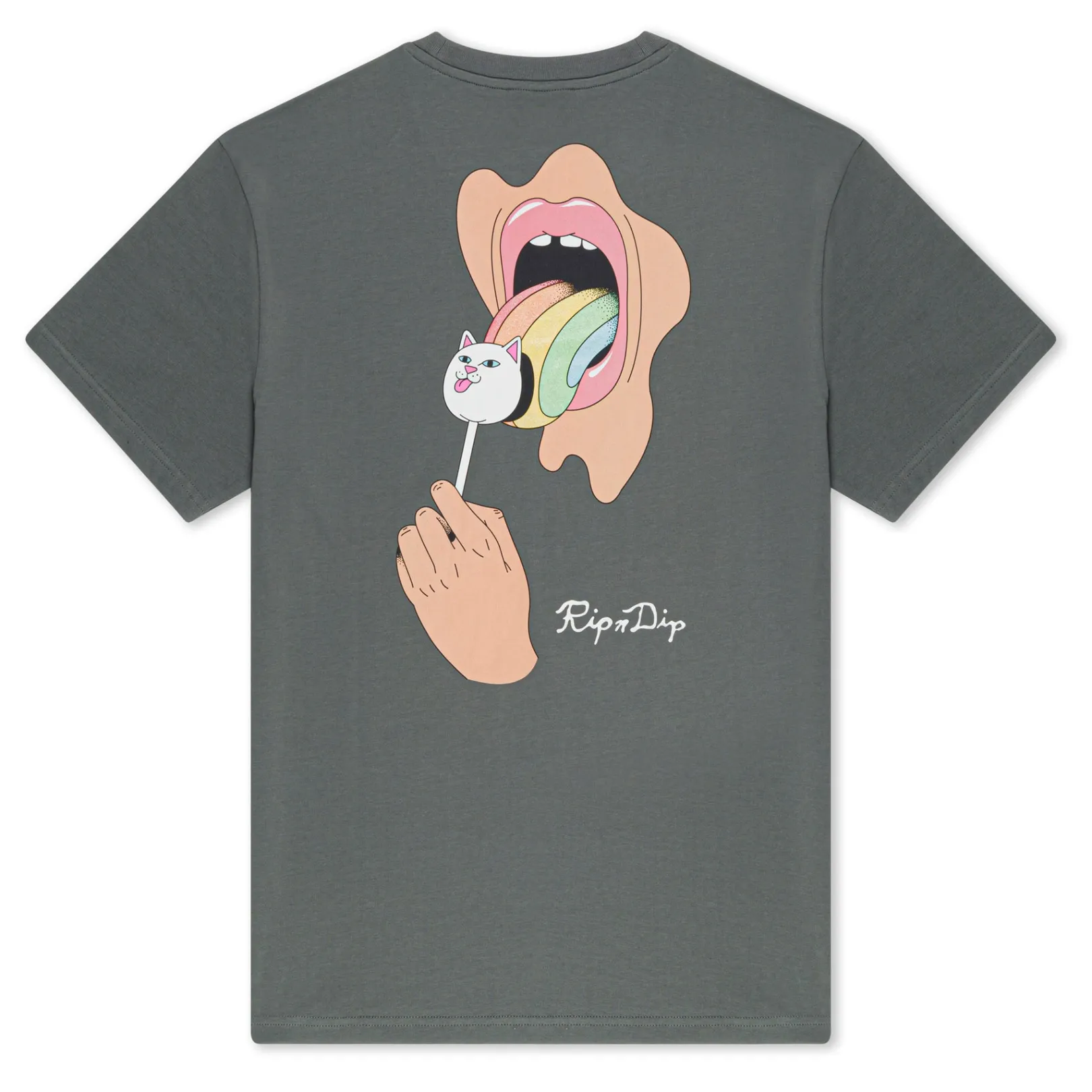 Lick Me Tee (Charcoal) 7.5oz<Ripndip Store