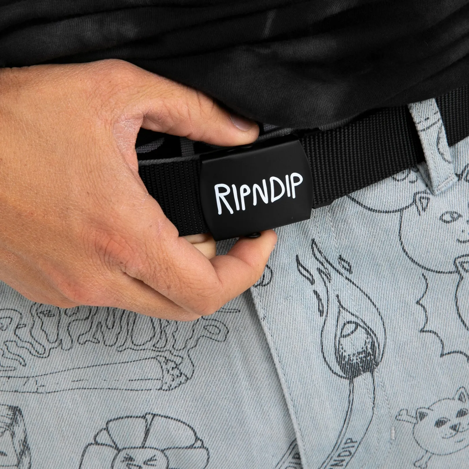 Logo Web Belt (Black)<Ripndip Flash Sale