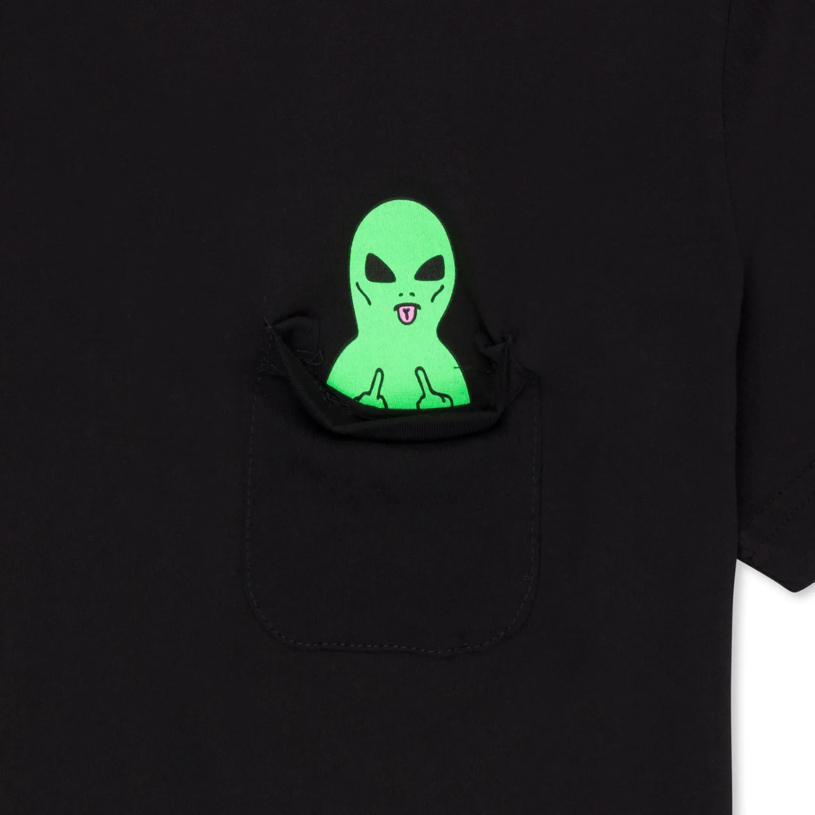 Lord Alien Cropped Pocket Tee (Black)<Ripndip New